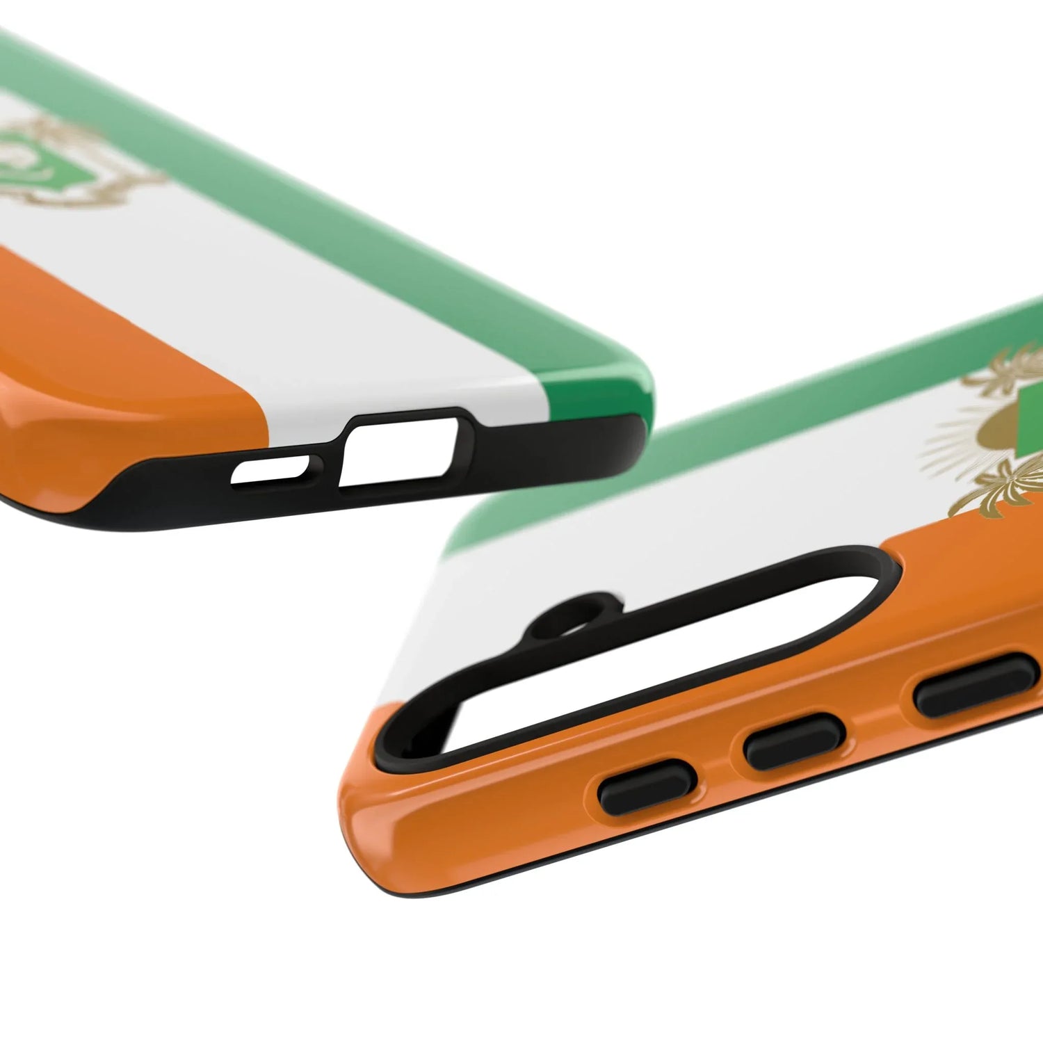 Ivory Coast Flag Tough Phone Case — Orange White Green Shield Crest - DiwaKi