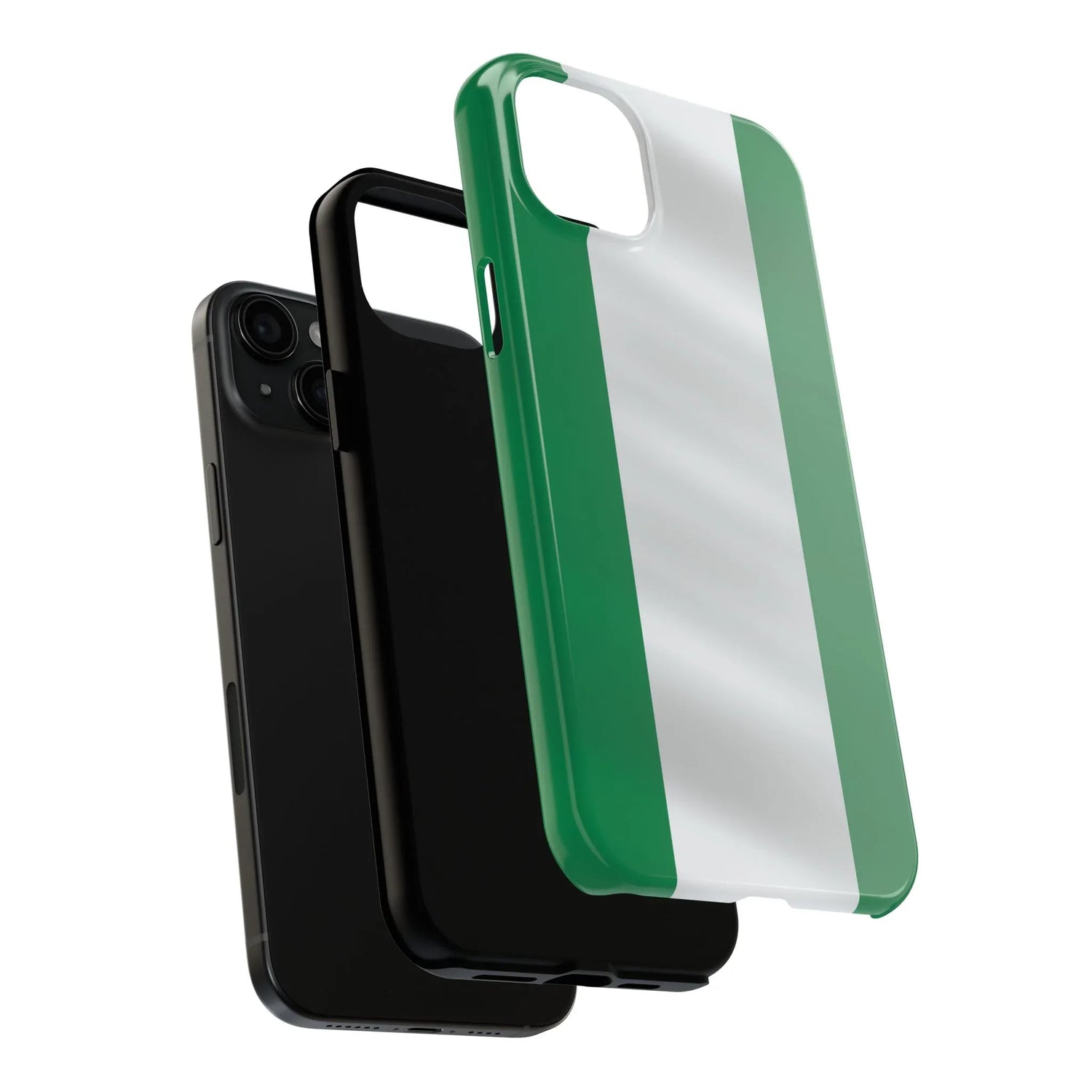 Tough Phone Case — Nigerian flag Rugged Protective Cover - DiwaKi