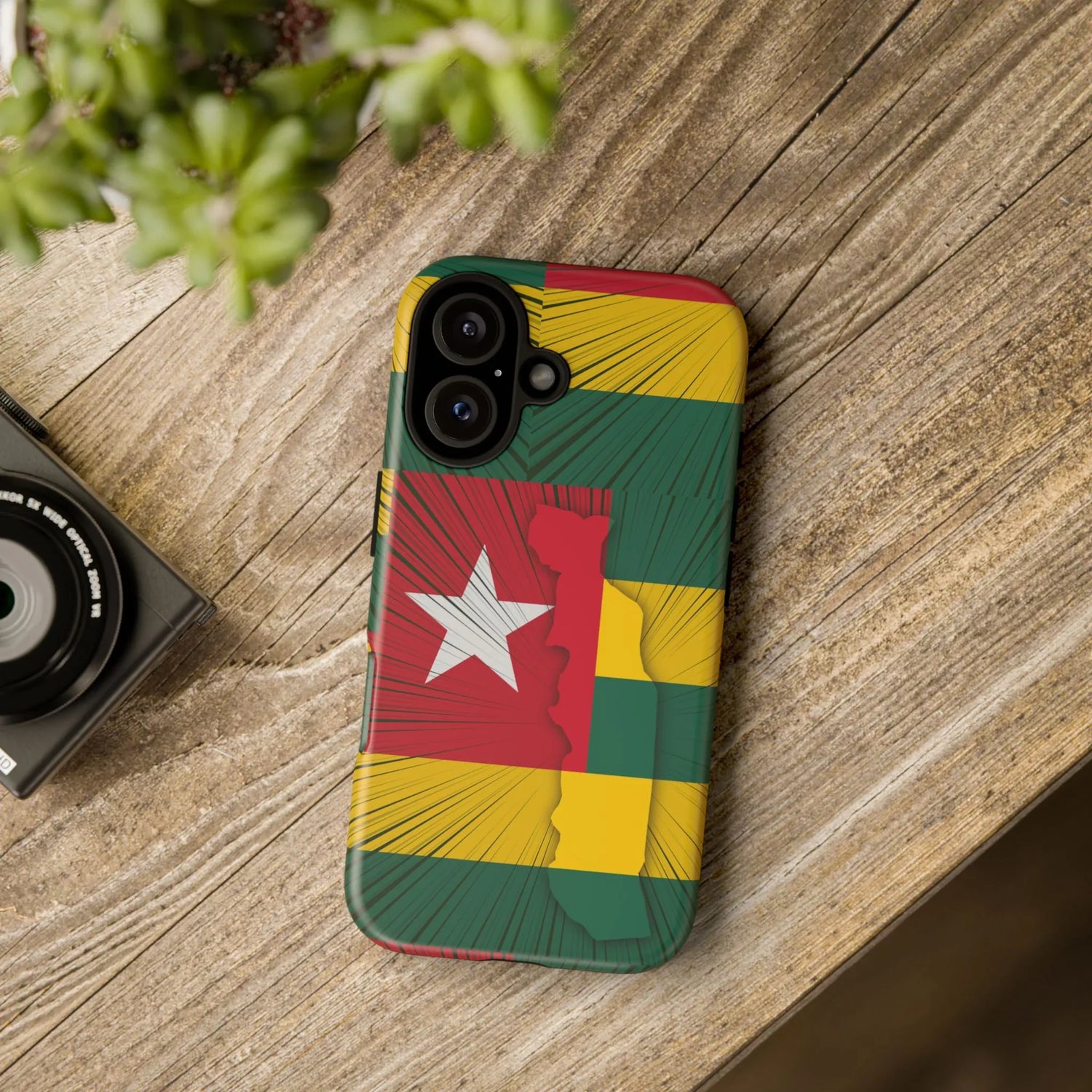 Togo Flag Tough Phone Case – Protective Stripe Design - DiwaKi