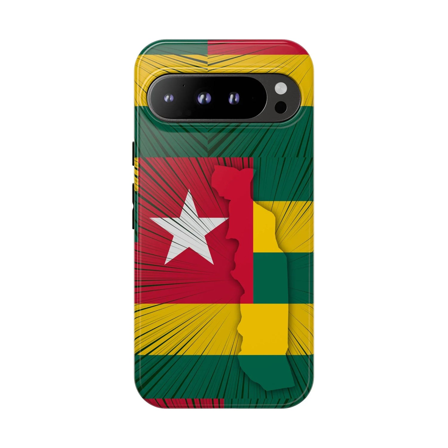 Togo Flag Tough Phone Case – Protective Stripe Design - DiwaKi