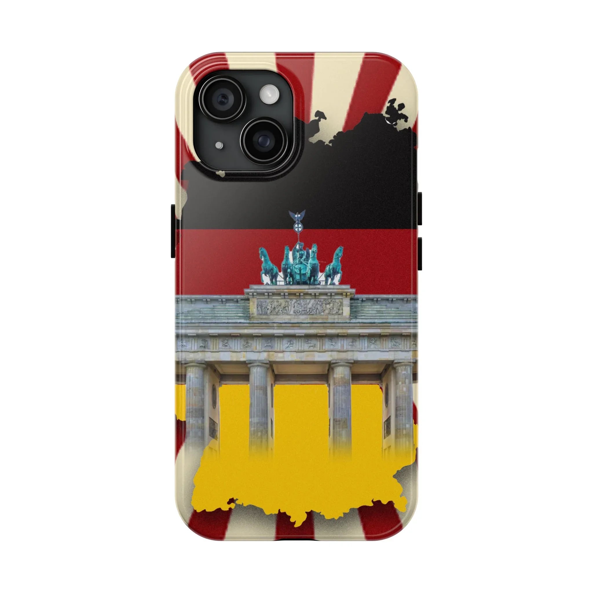 German Flag Brandenburger Gate Tough Phone Case – Berlin Landmark Protective Cover - DiwaKi