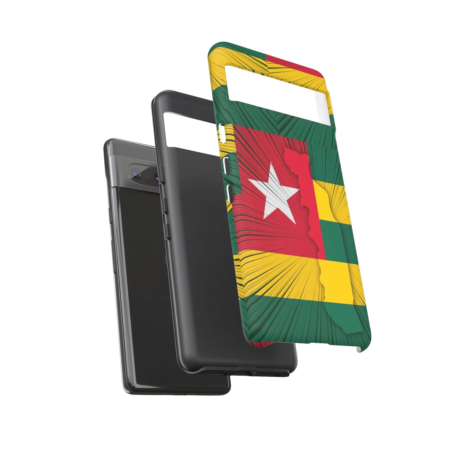 Togo Flag Tough Phone Case – Protective Stripe Design - DiwaKi