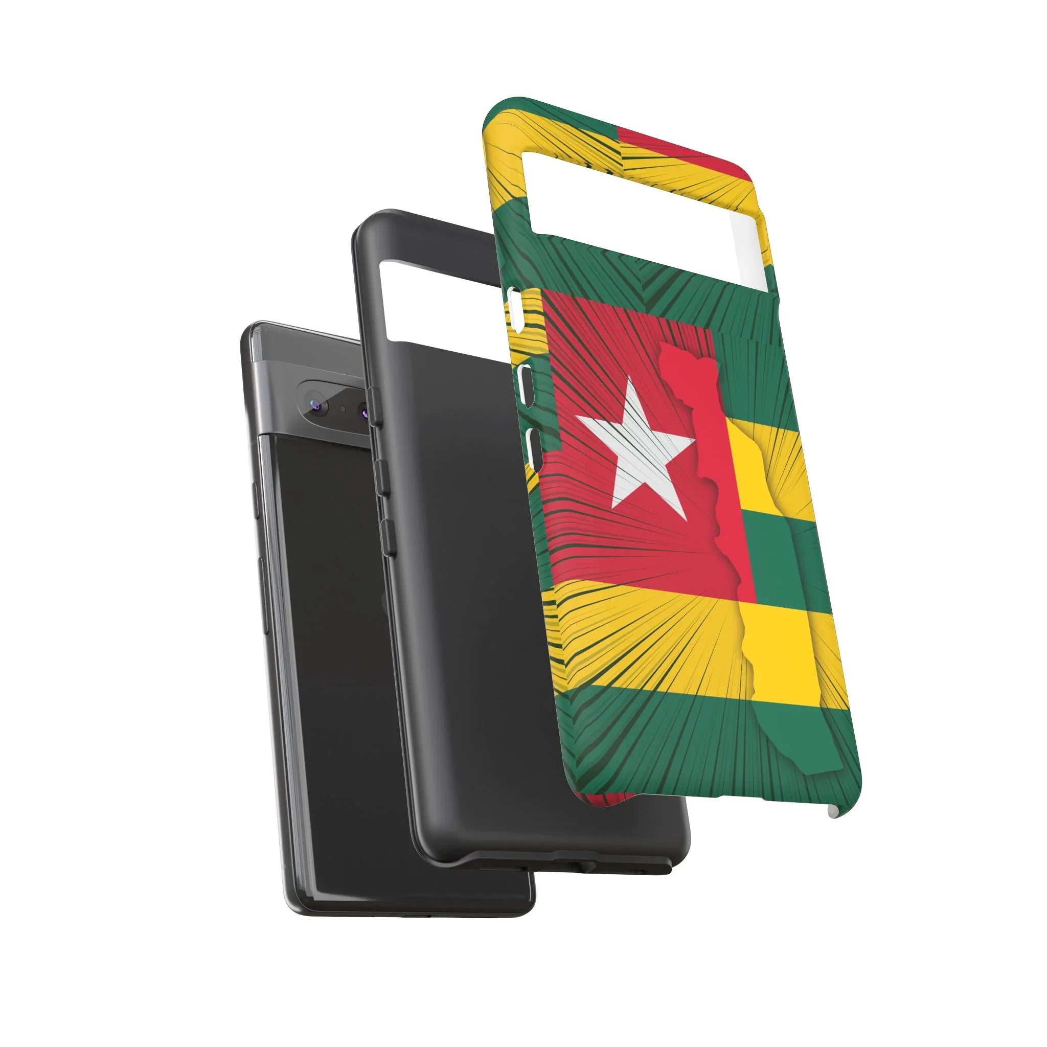 Togo Flag Tough Phone Case – Protective Stripe Design - DiwaKi