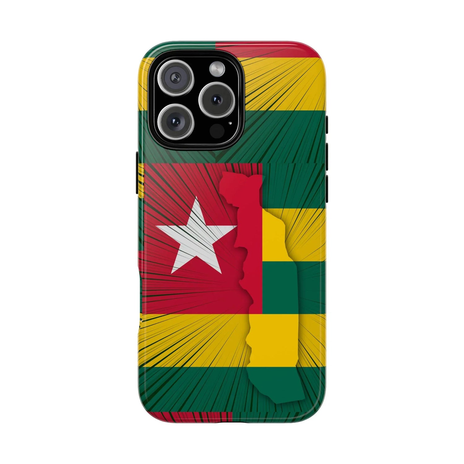 Togo Flag Tough Phone Case – Protective Stripe Design - DiwaKi