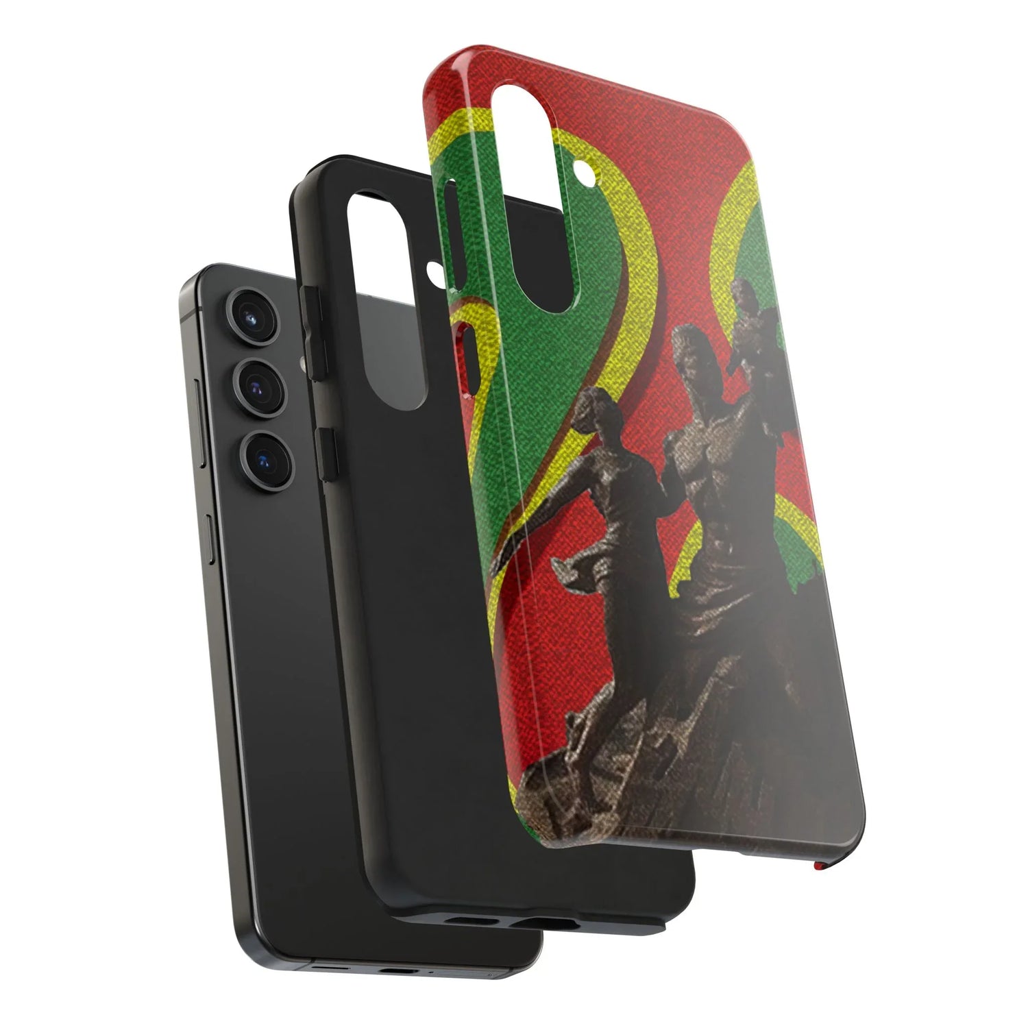 Senegal Tough Phone Case — Liberation Monument Retro Red, Green &amp; Yellow Design - DiwaKi