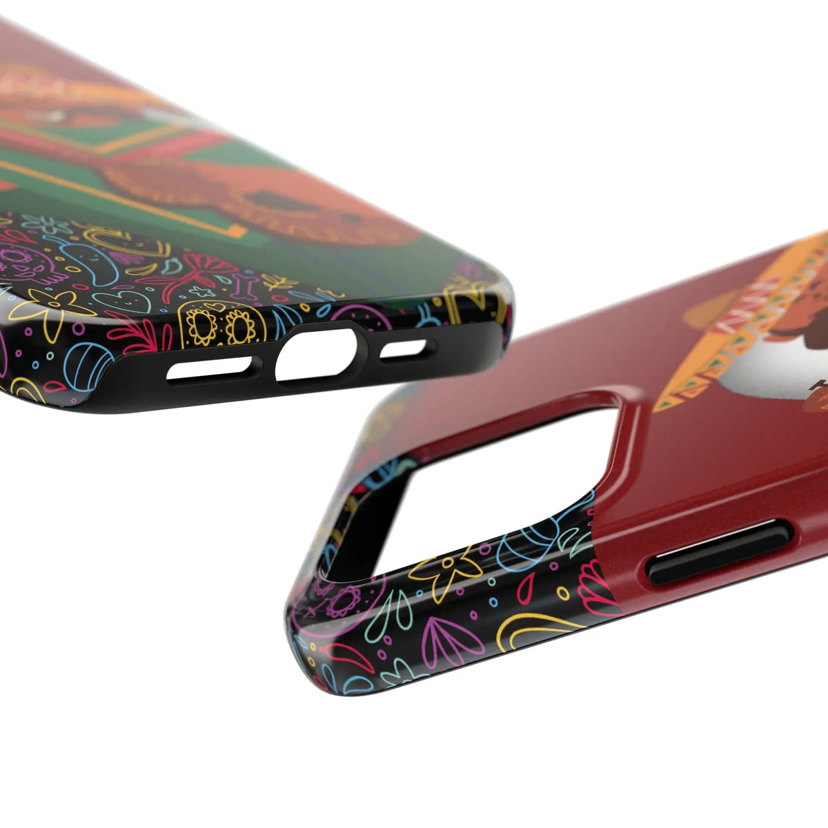 Mexico Mariachi Guitarist Tough Phone Case — Colorful Mexican Folk Art iPhone Cover - DiwaKi