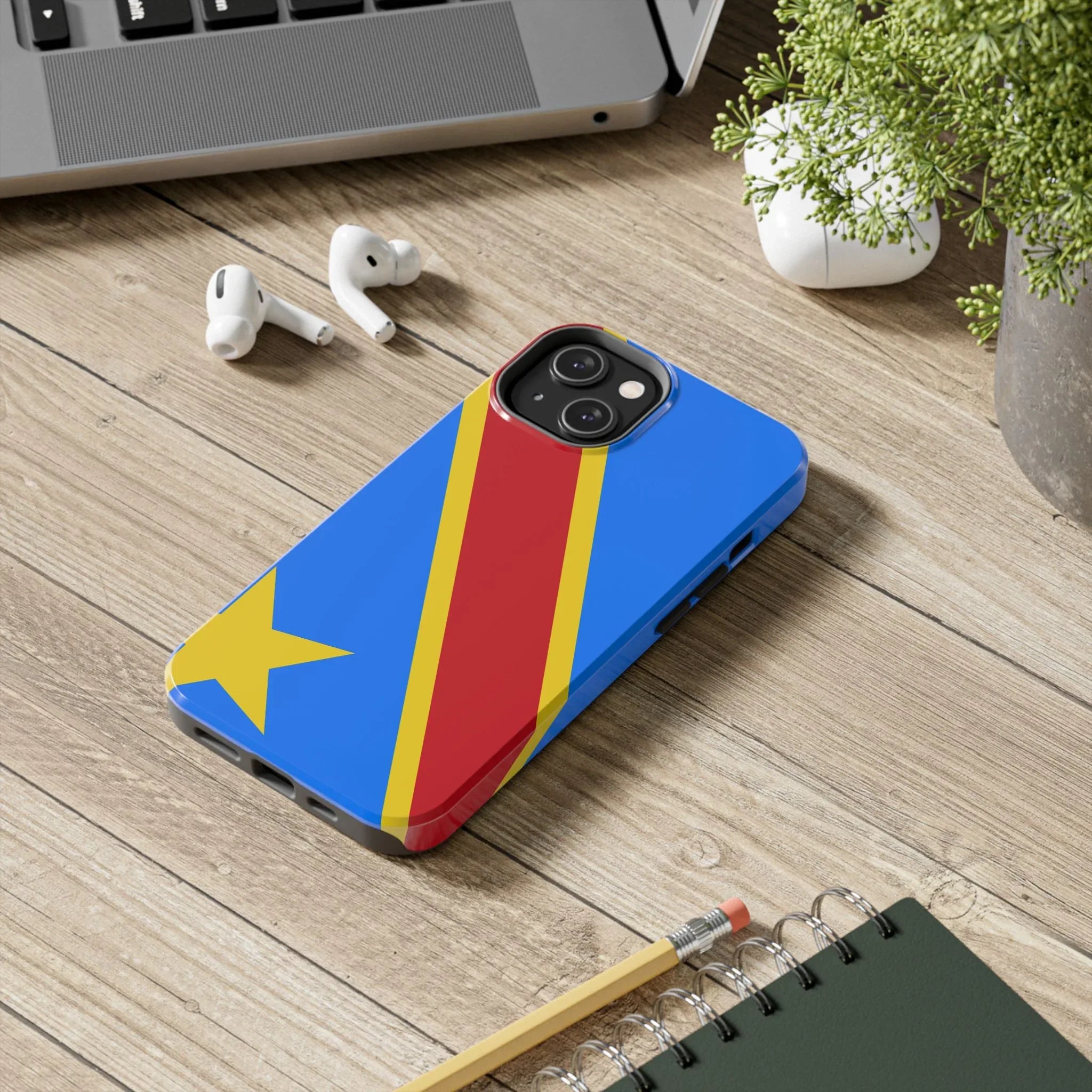 Democratic Republic of Congo Flag Tough Phone Case — Durable Protective Cover - DiwaKi