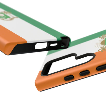 Ivory Coast Flag Tough Phone Case — Orange White Green Shield Crest - DiwaKi