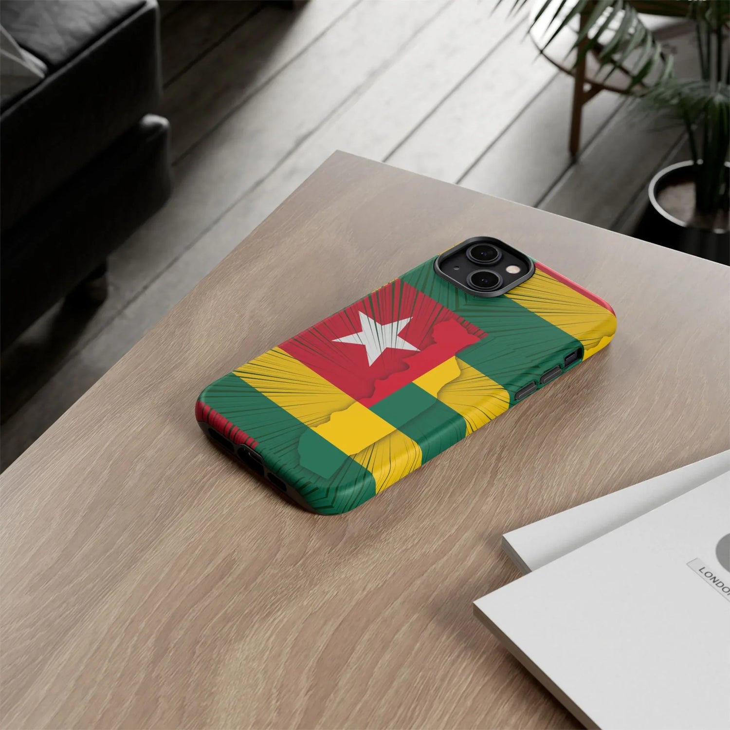 Togo Flag Tough Phone Case – Protective Stripe Design - DiwaKi