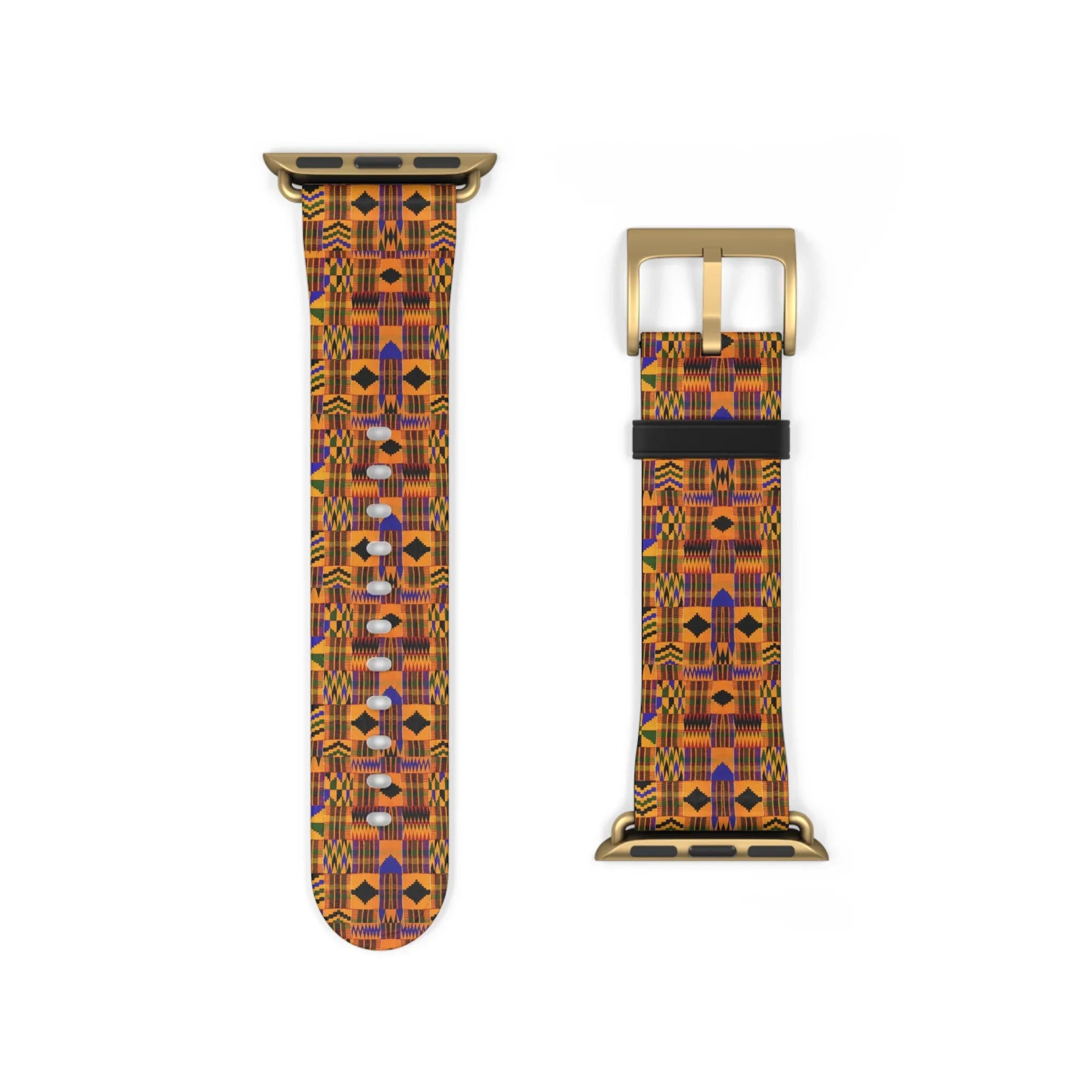 Kente-Inspired Pattern Watch Band — Vibrant African Print Apple Watch Strap - DiwaKi