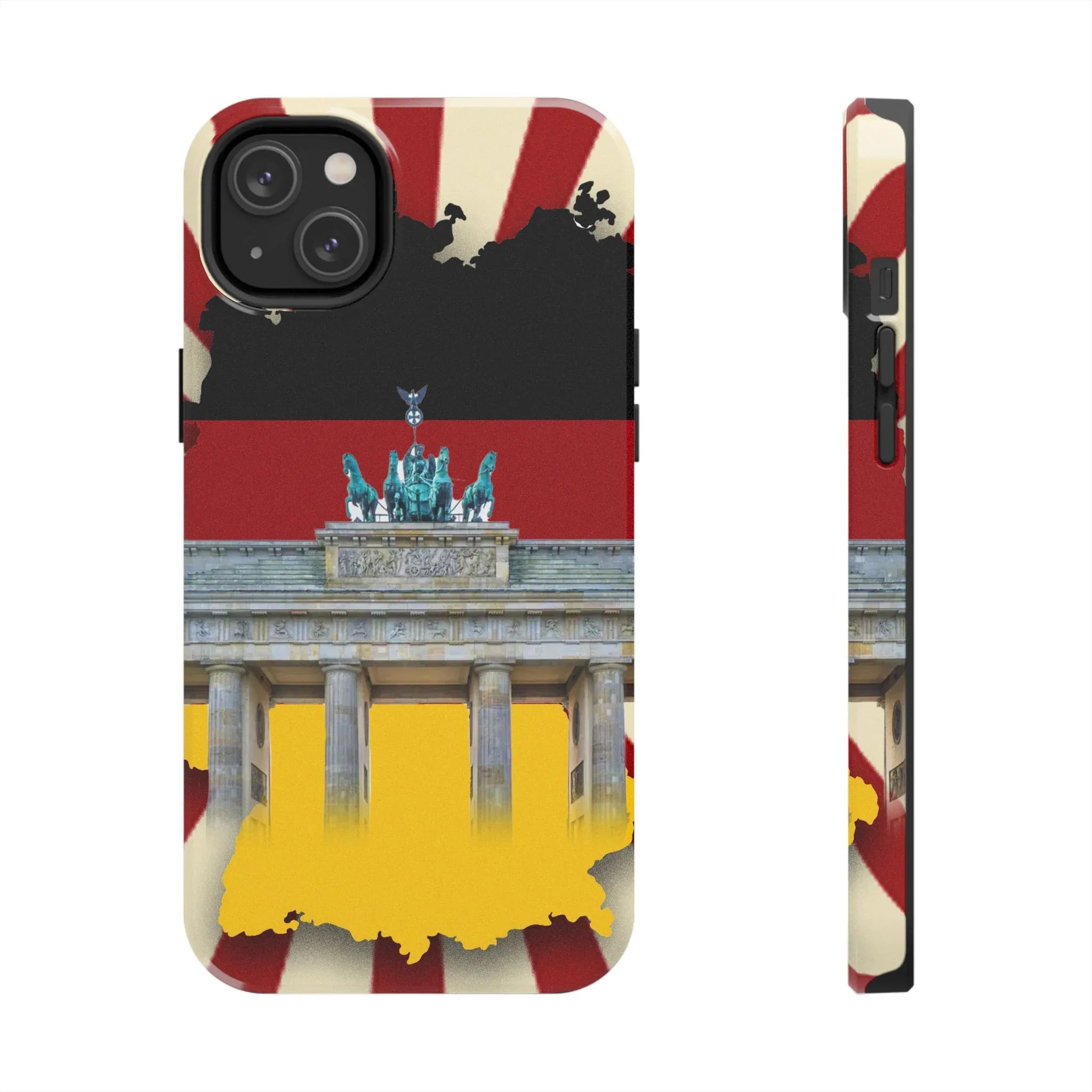 German Flag Brandenburger Gate Tough Phone Case – Berlin Landmark Protective Cover - DiwaKi