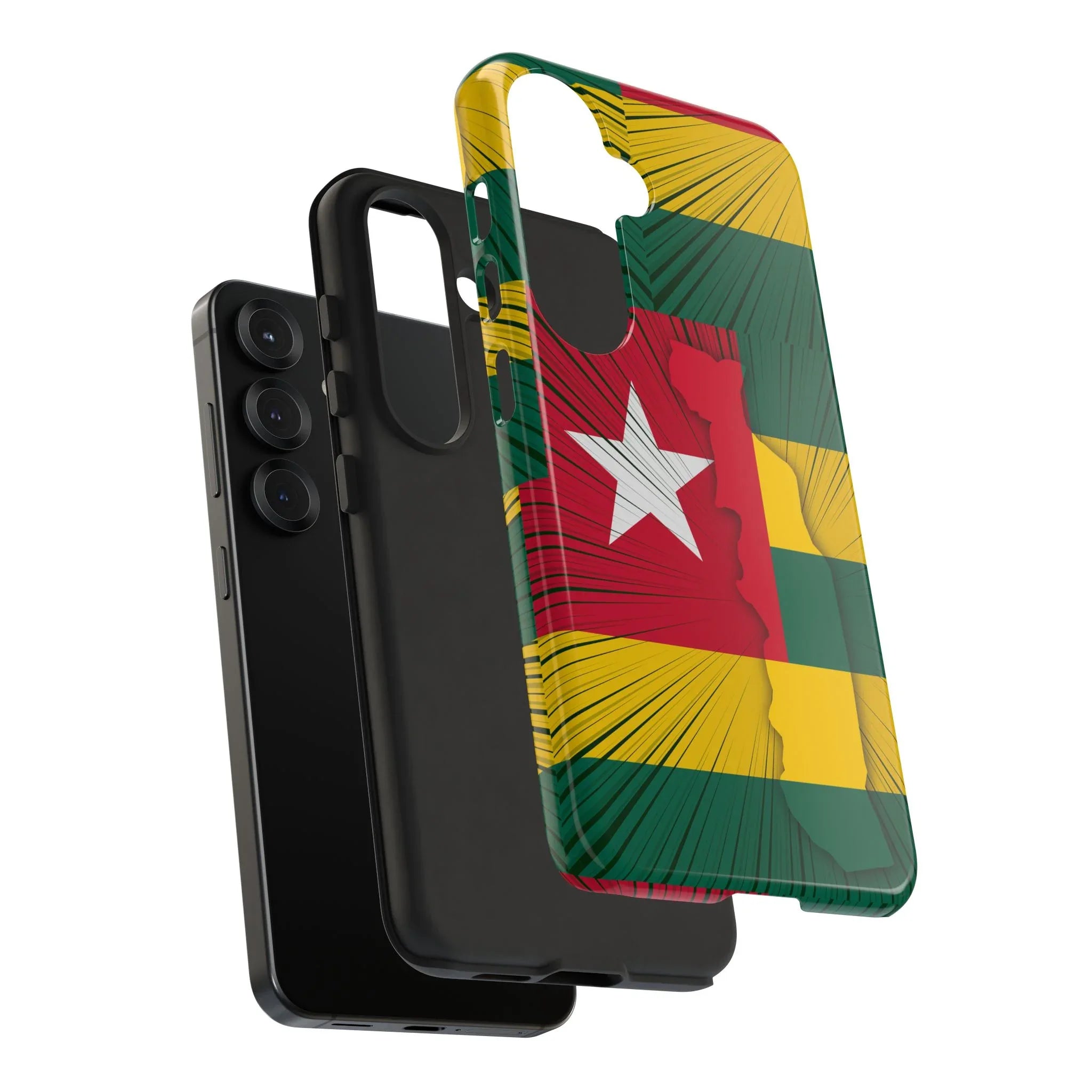 Togo Flag Tough Phone Case – Protective Stripe Design - DiwaKi