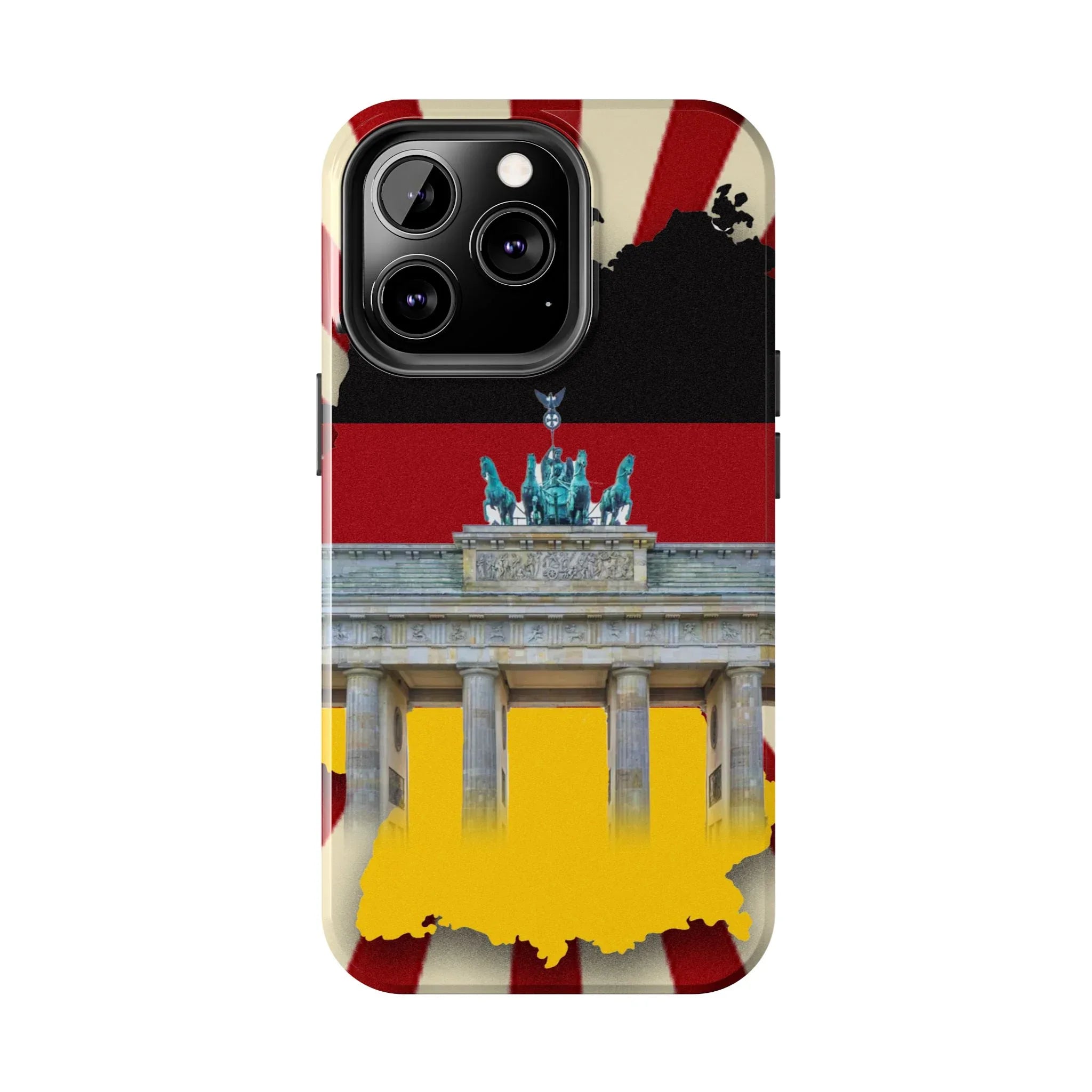 German Flag Brandenburger Gate Tough Phone Case – Berlin Landmark Protective Cover - DiwaKi