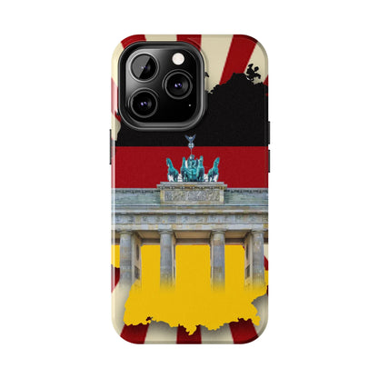 German Flag Brandenburger Gate Tough Phone Case – Berlin Landmark Protective Cover - DiwaKi