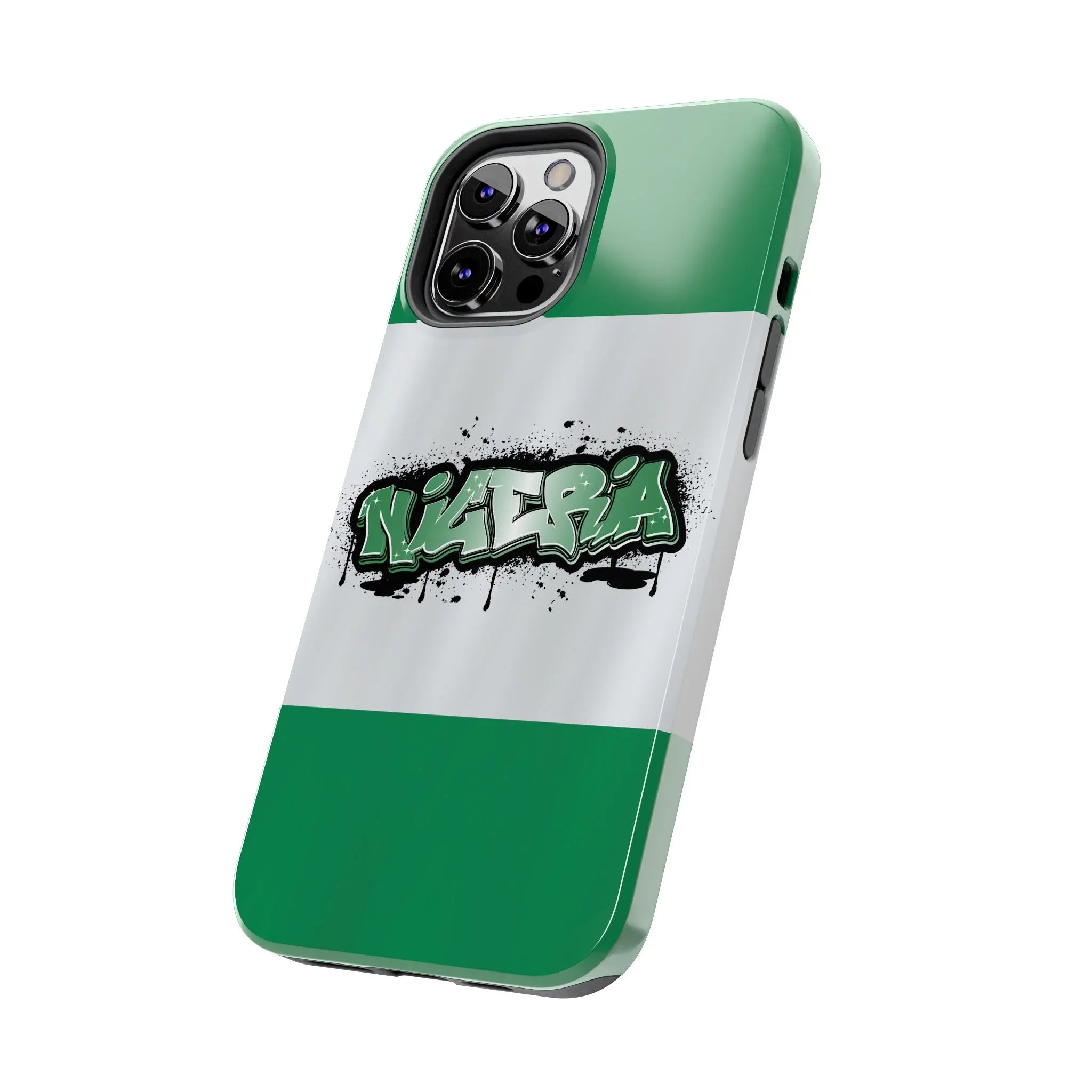 Tough Phone Case — Nigeria Flag Graffiti Design - DiwaKi