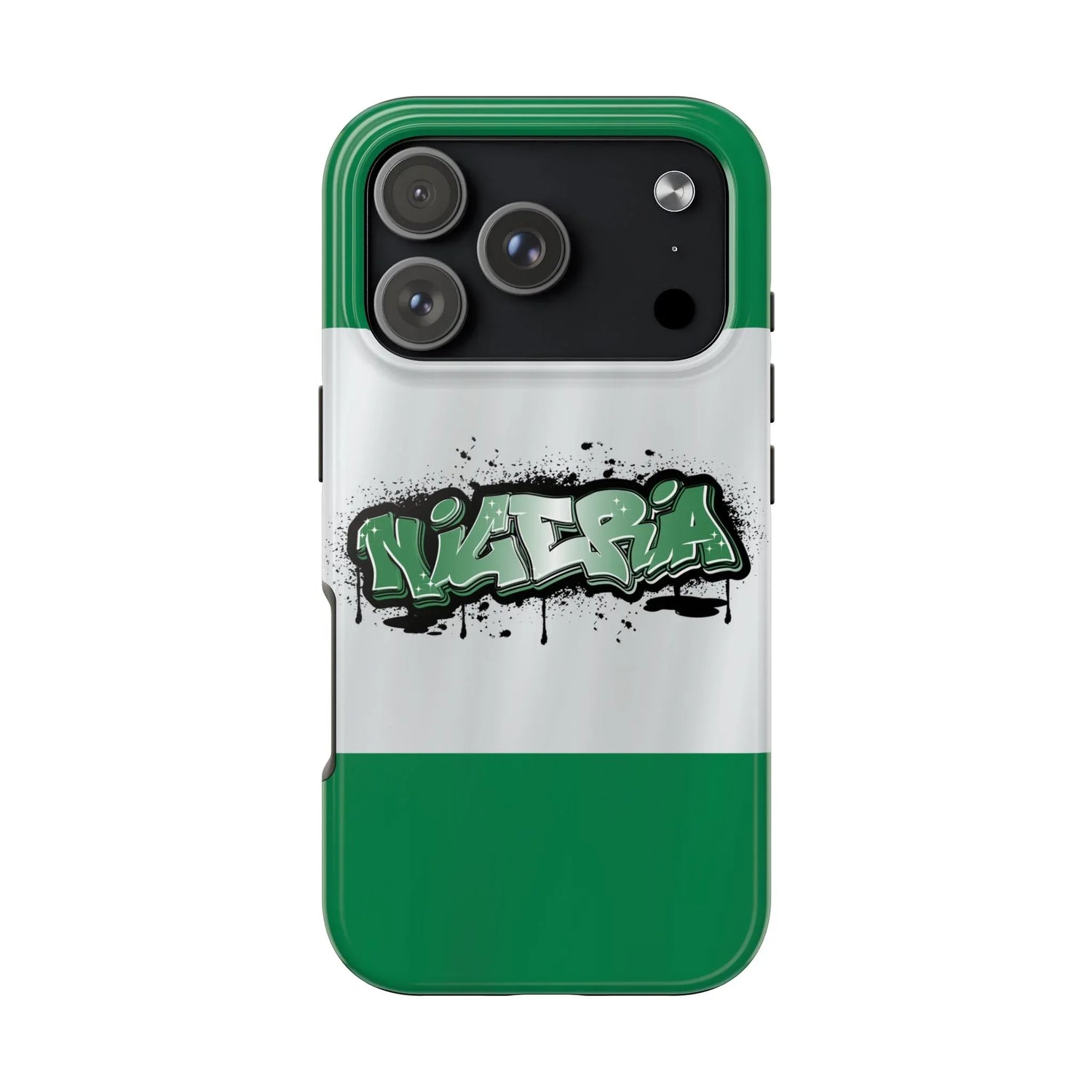 Tough Phone Case — Nigeria Flag Graffiti Design - DiwaKi