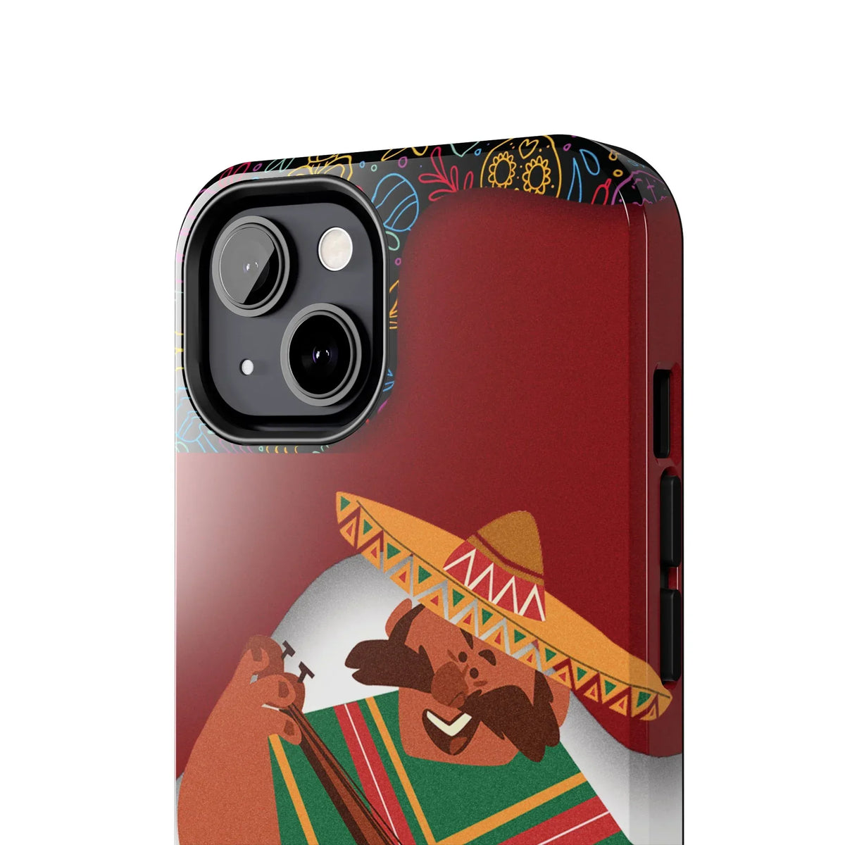 Mexico Mariachi Guitarist Tough Phone Case — Colorful Mexican Folk Art iPhone Cover - DiwaKi