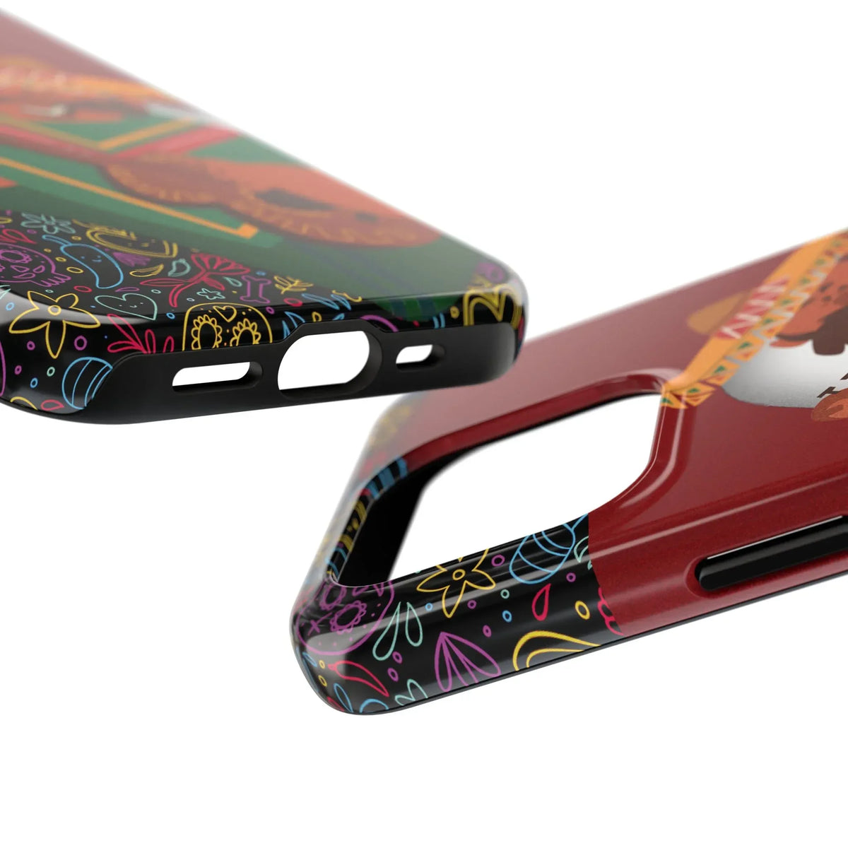 Mexico Mariachi Guitarist Tough Phone Case — Colorful Mexican Folk Art iPhone Cover - DiwaKi