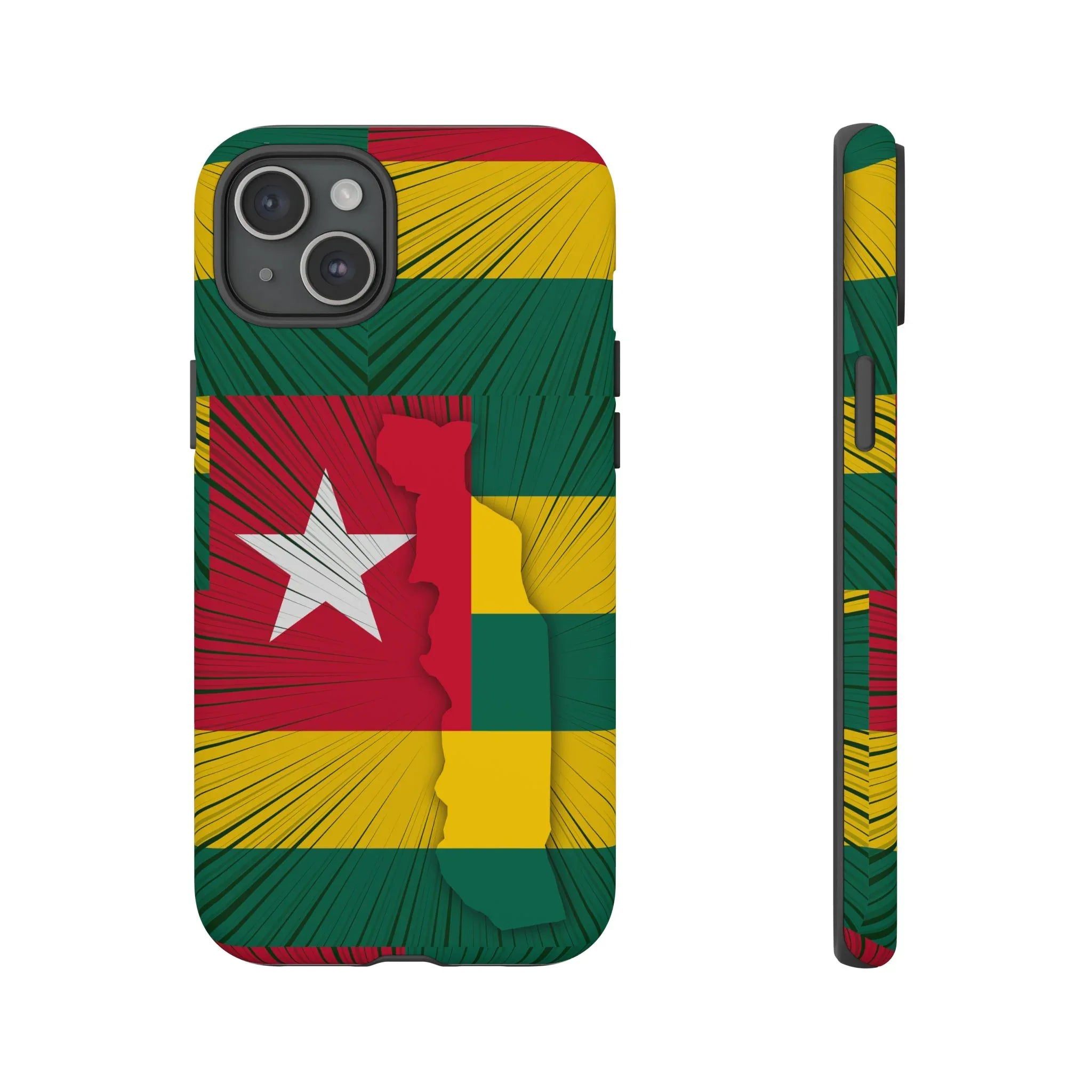 Togo Flag Tough Phone Case – Protective Stripe Design - DiwaKi