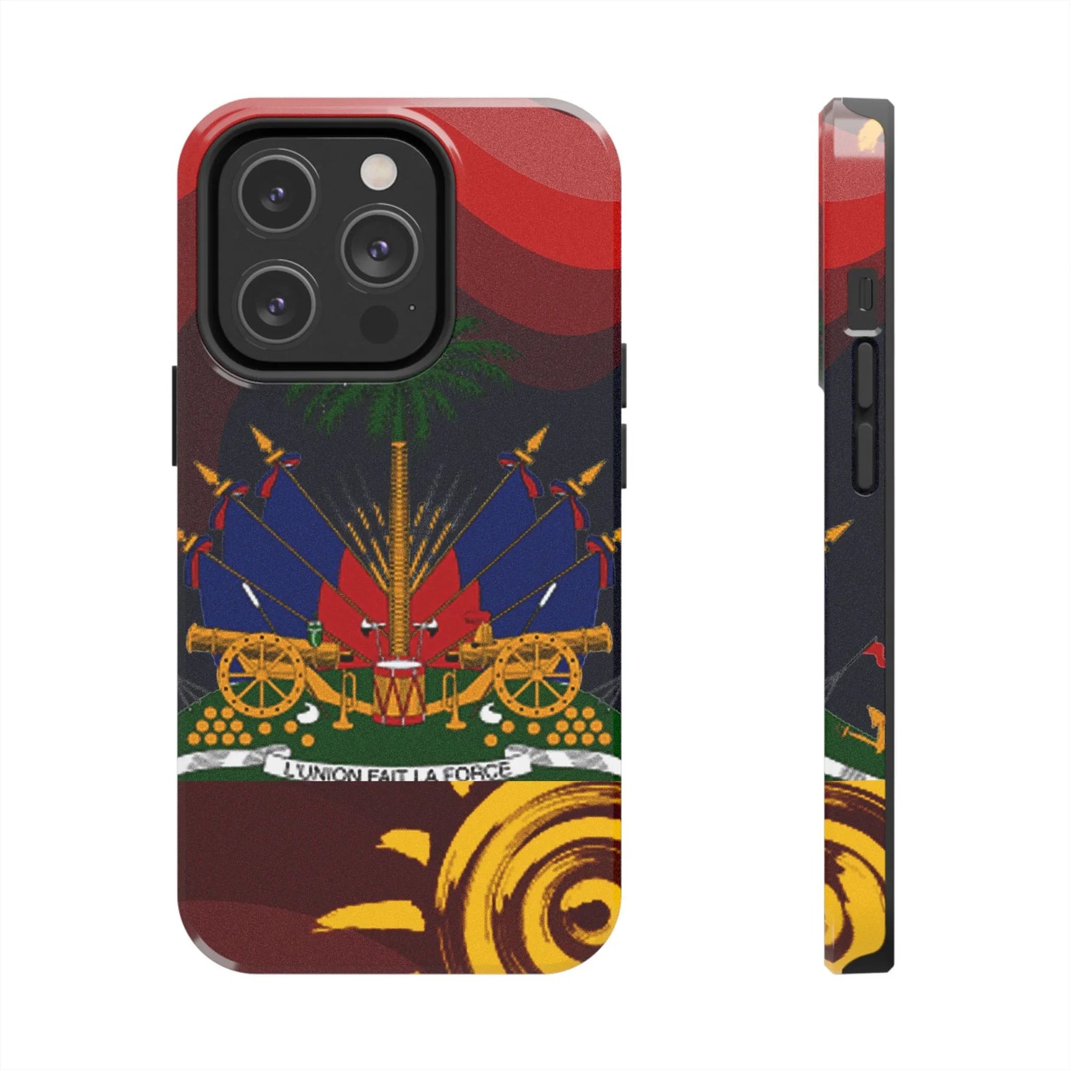 Haiti Coat of Arms Tough Phone Case — Patriotic Haitian Flag Protective Cover - DiwaKi