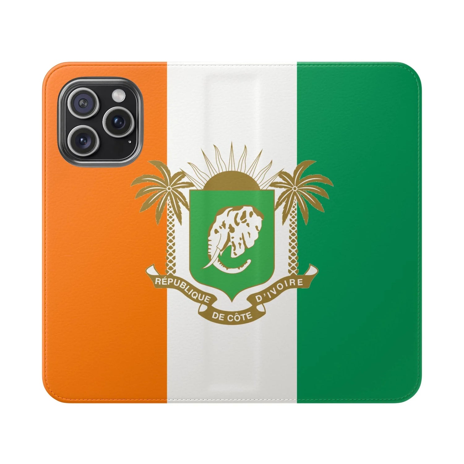 Ivory Coast Flag Flip Phone Case — Côte d&