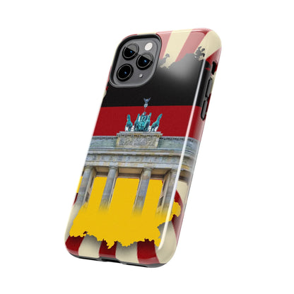 German Flag Brandenburger Gate Tough Phone Case – Berlin Landmark Protective Cover - DiwaKi