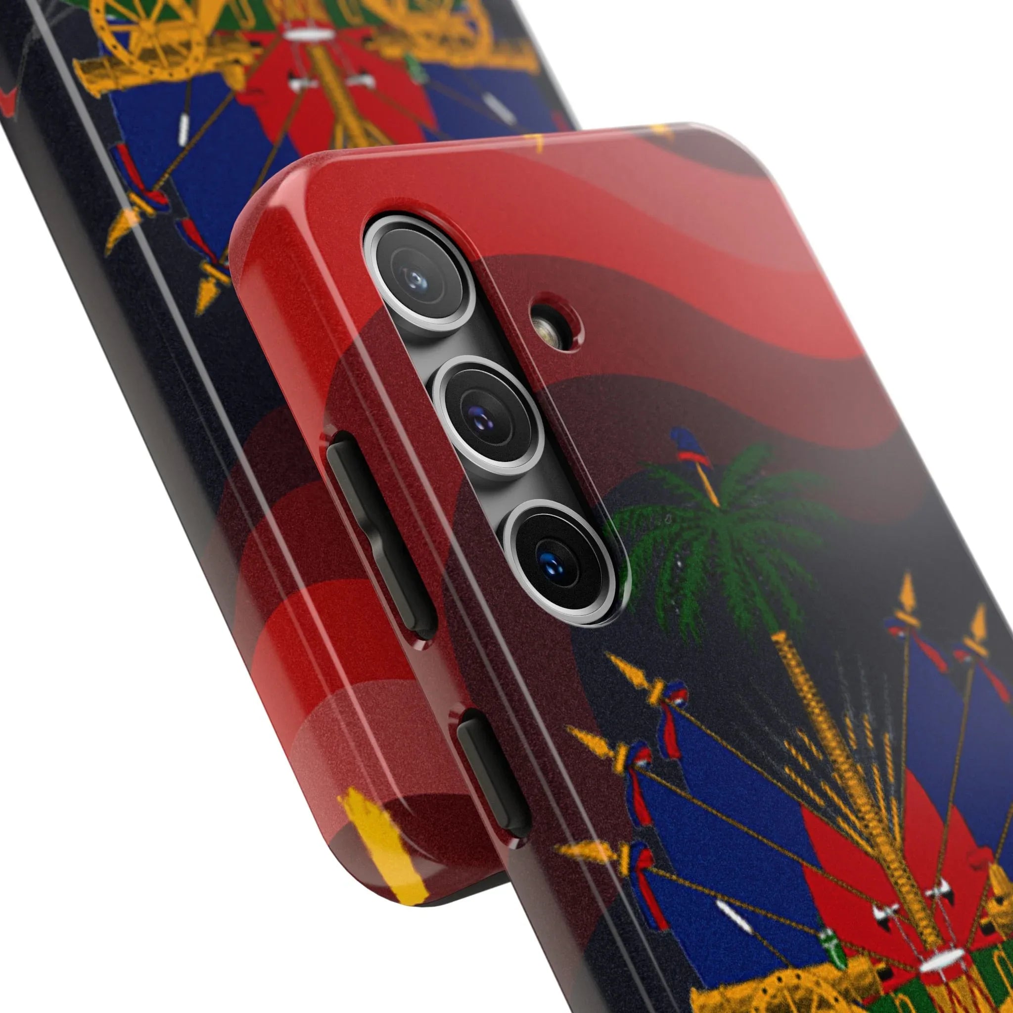 Haiti Coat of Arms Tough Phone Case — Patriotic Haitian Flag Protective Cover - DiwaKi