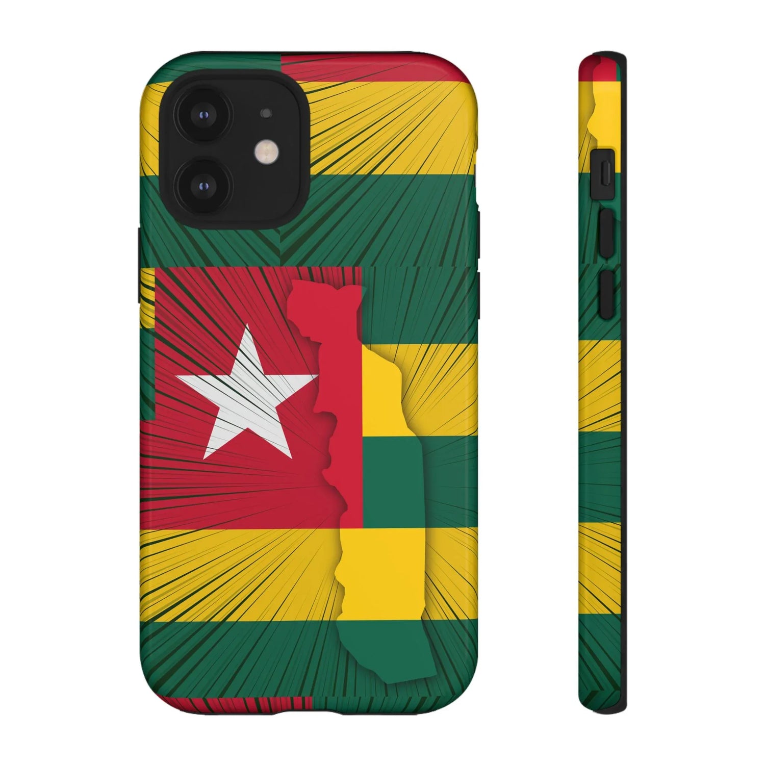Togo Flag Tough Phone Case – Protective Stripe Design - DiwaKi