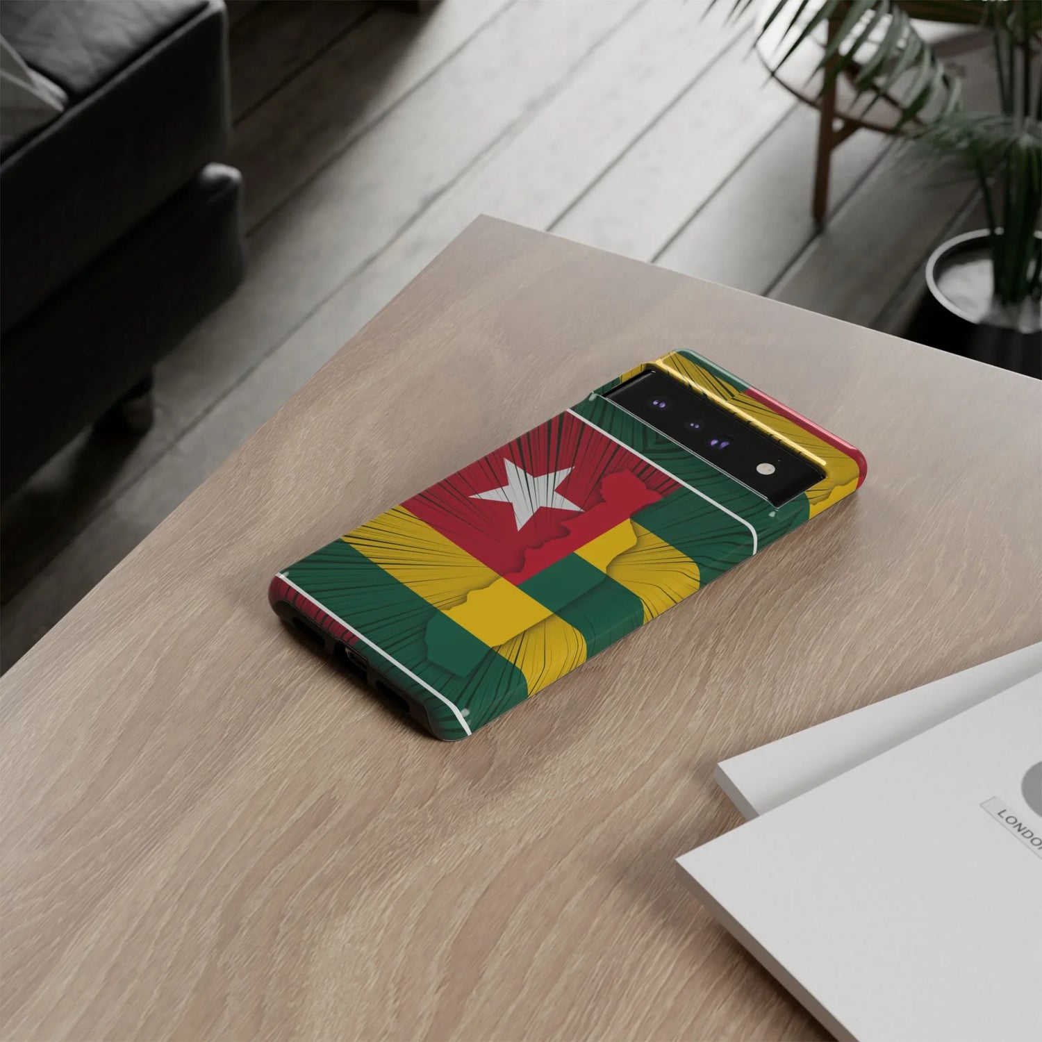 Togo Flag Tough Phone Case – Protective Stripe Design - DiwaKi