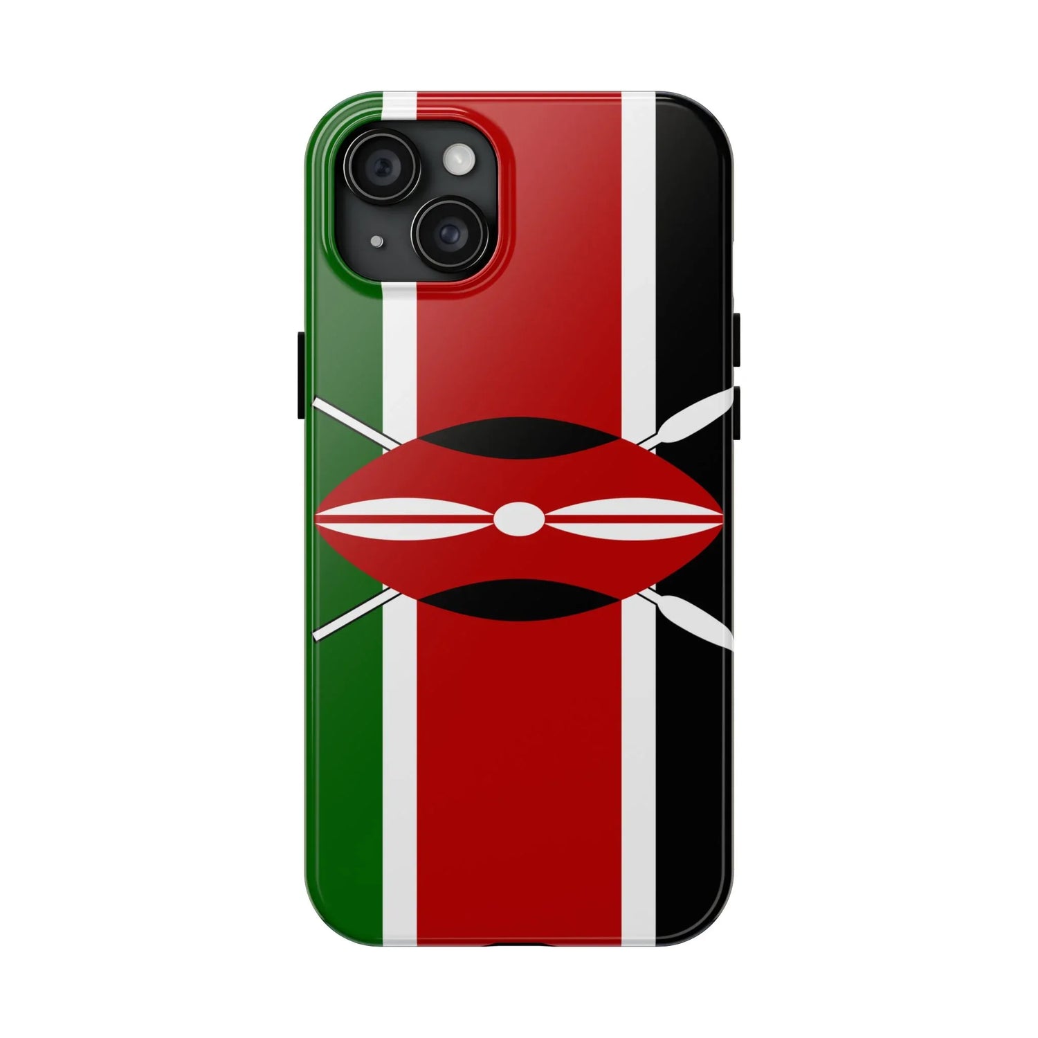 Kenya Flag Tough Phone Case — Protective Tribal Shield Design - DiwaKi