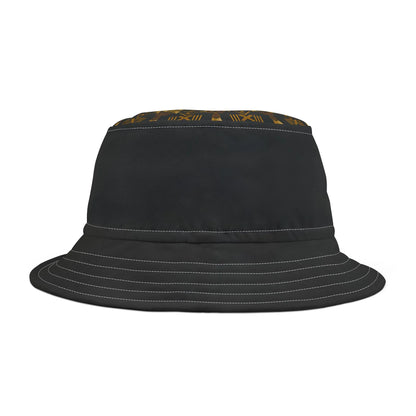 Cool Black Bucket Hat with Subtle Texture - DiwaKi