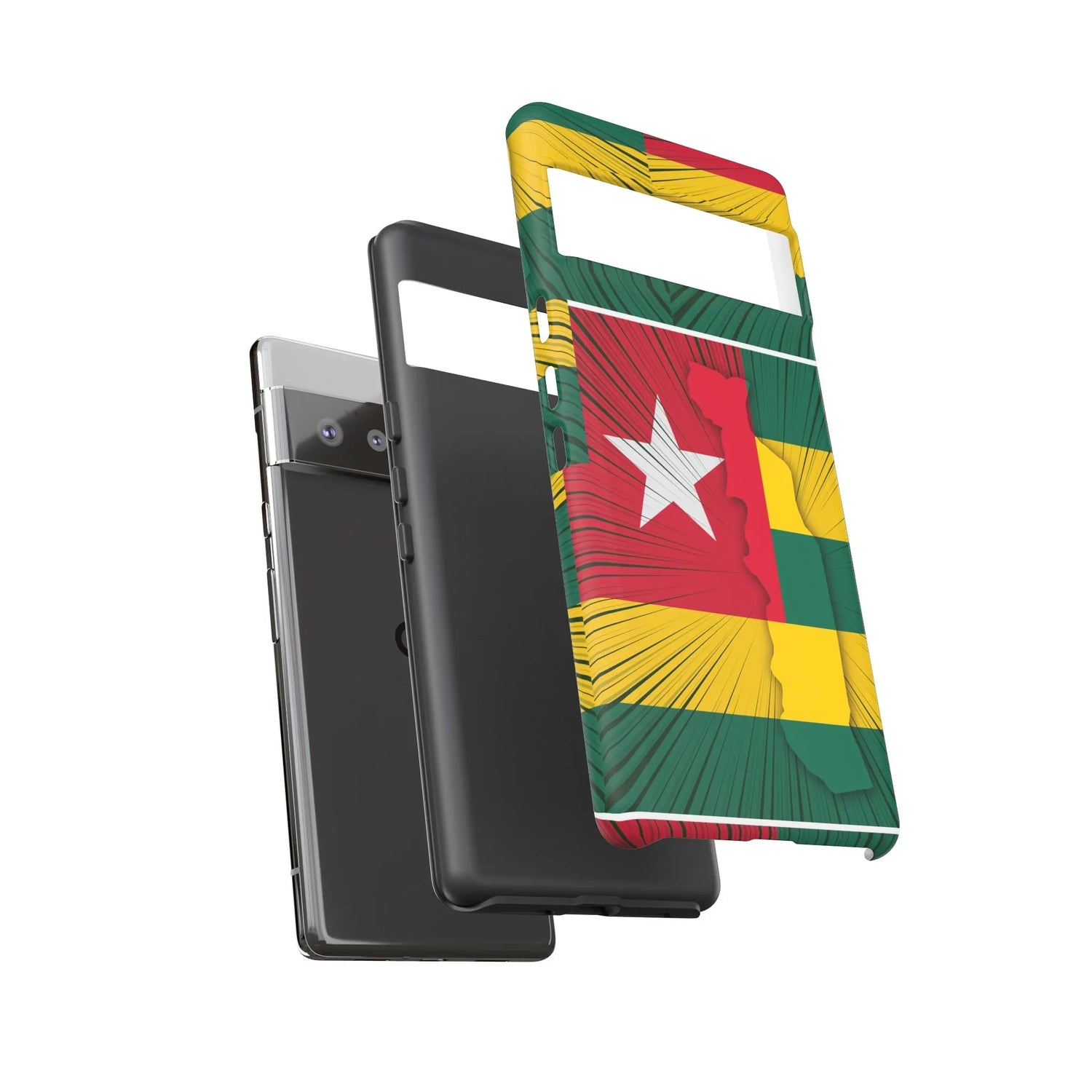 Togo Flag Tough Phone Case – Protective Stripe Design - DiwaKi