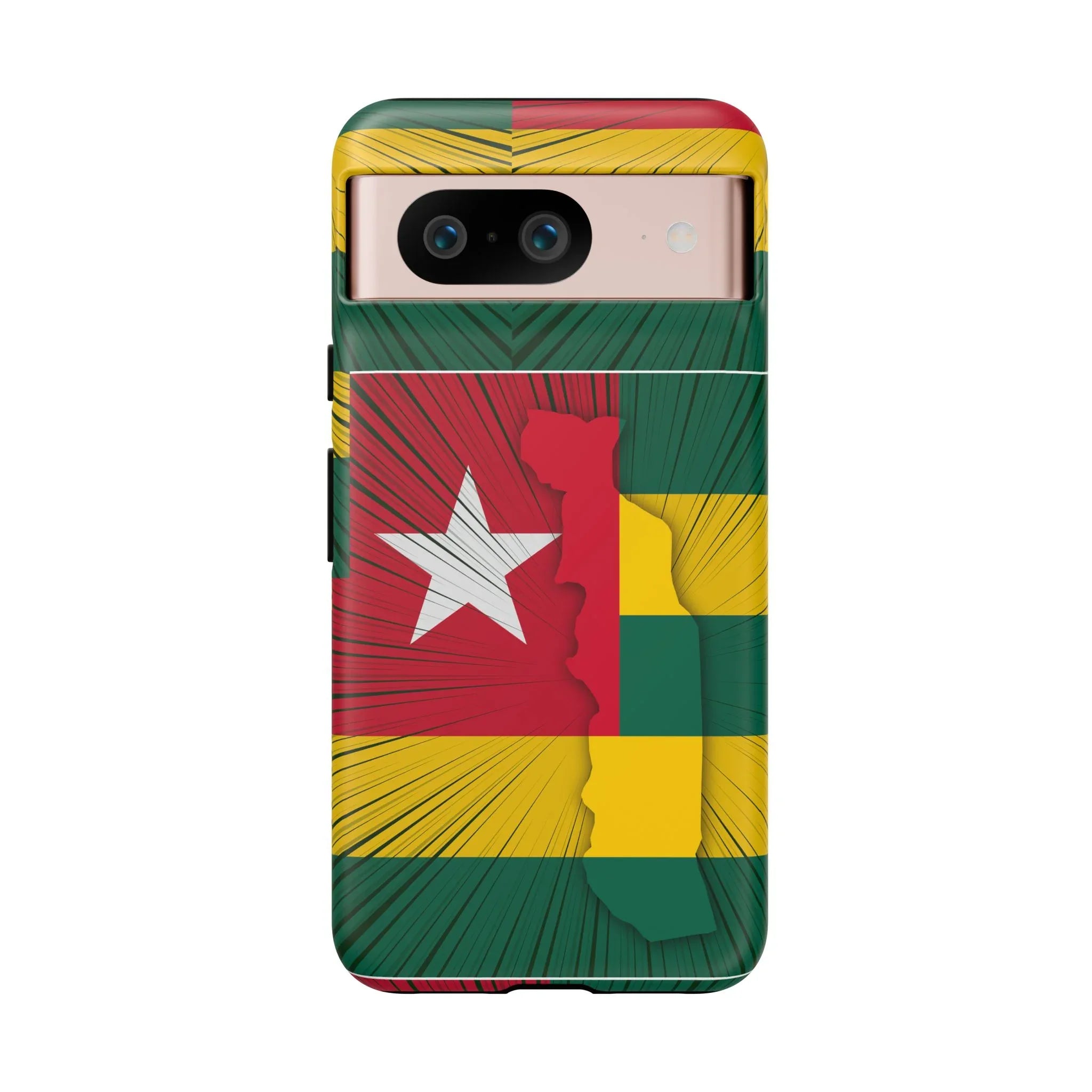 Togo Flag Tough Phone Case – Protective Stripe Design - DiwaKi