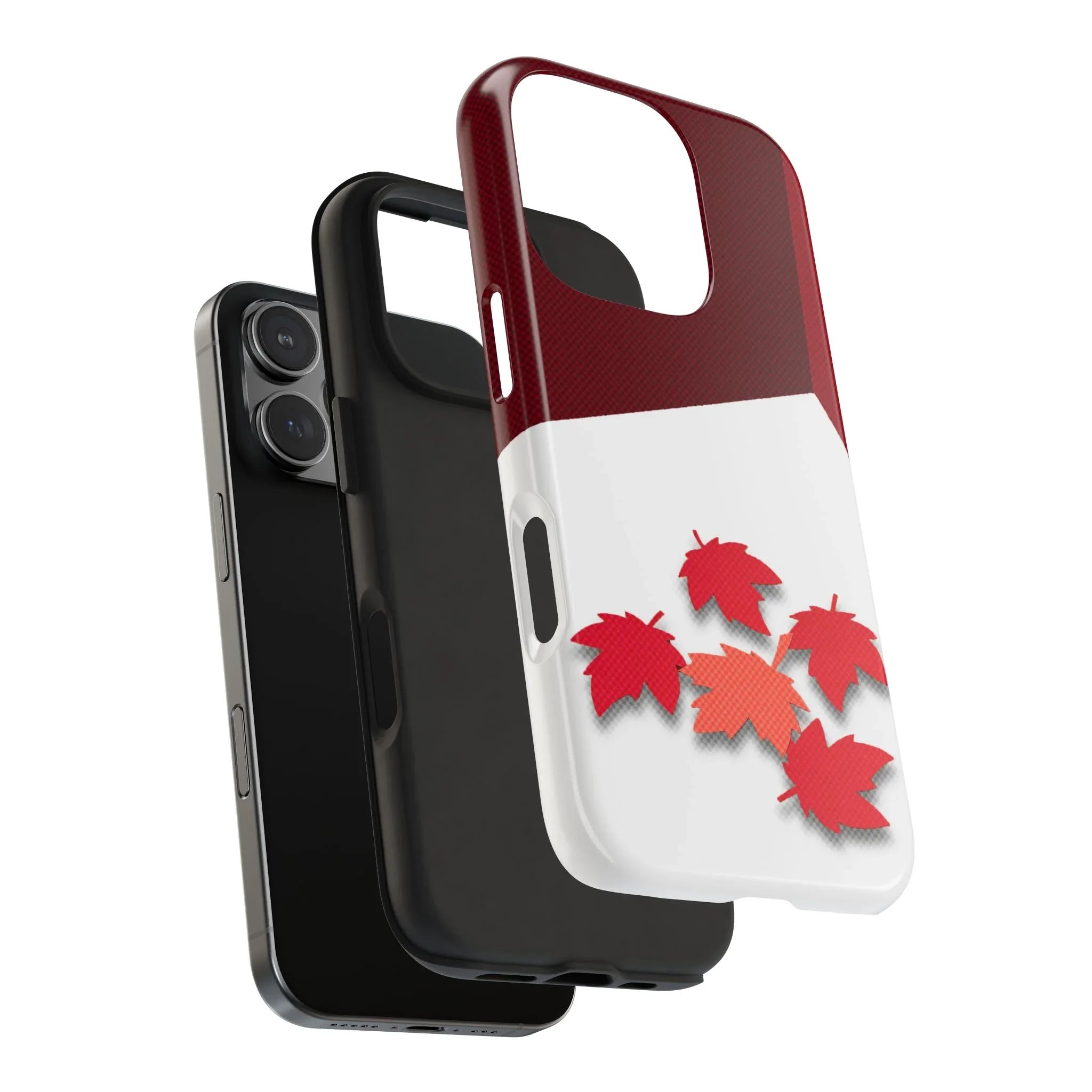 Canada Autumn Maple Tough Phone Case — Red &amp; White Protective Fall Design - DiwaKi