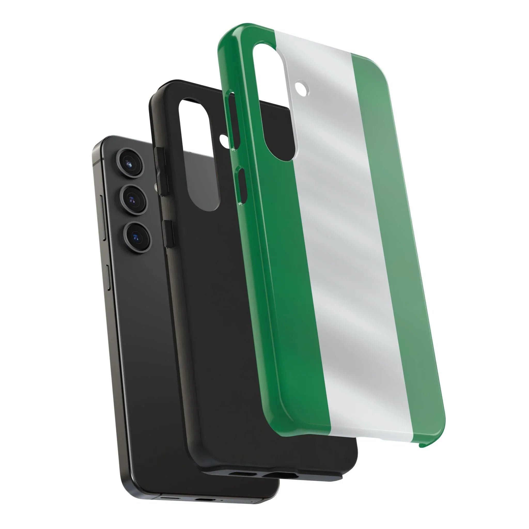 Tough Phone Case — Nigerian flag Rugged Protective Cover - DiwaKi