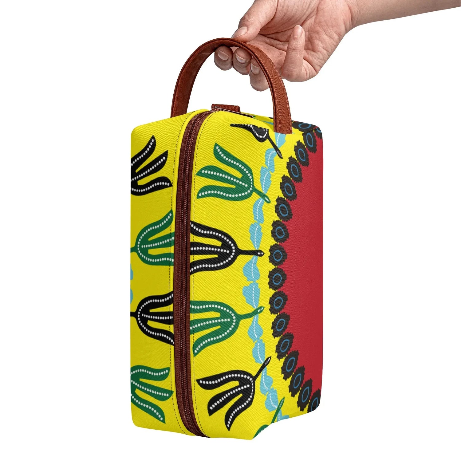 Travel Twill PU Leather Toilettrie Bag Makeup Cosmetics - DiwaKi