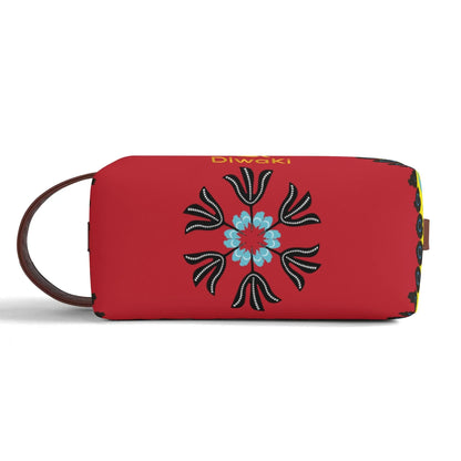 Travel Twill PU Leather Toilettrie Bag Makeup Cosmetics - DiwaKi