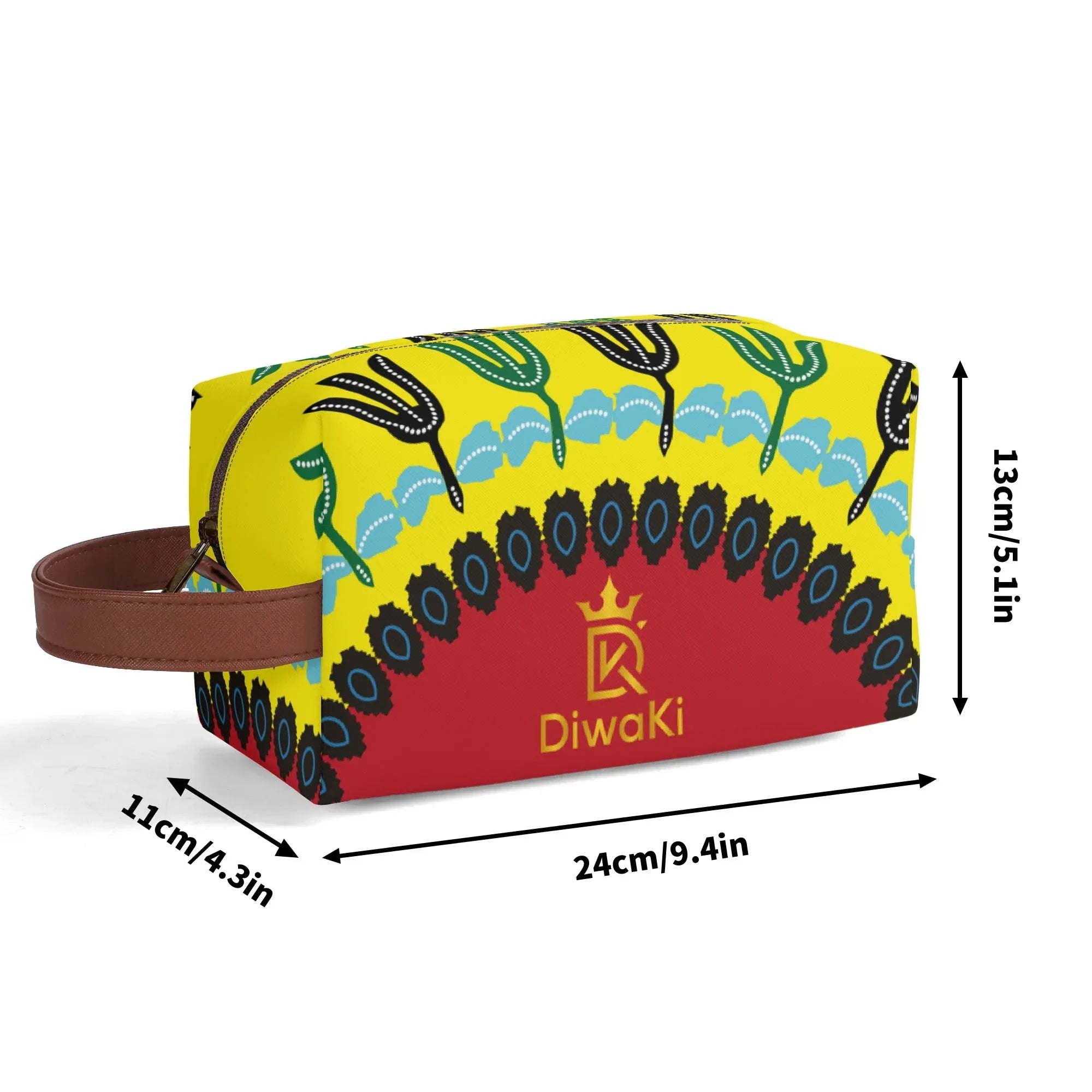 Travel Twill PU Leather Toilettrie Bag Makeup Cosmetics - DiwaKi