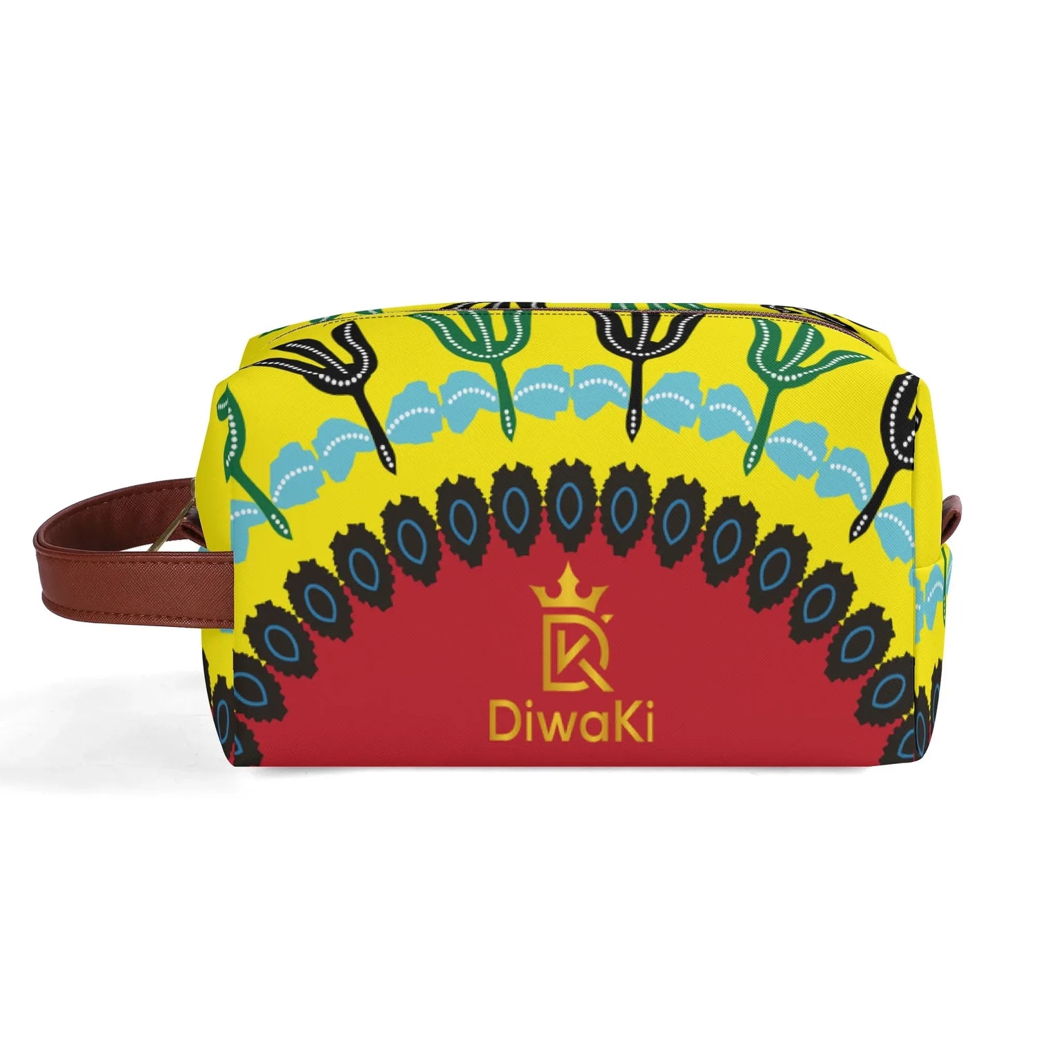 Travel Twill PU Leather Toilettrie Bag Makeup Cosmetics - DiwaKi