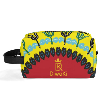 Travel Twill PU Leather Toilettrie Bag Makeup Cosmetics - DiwaKi