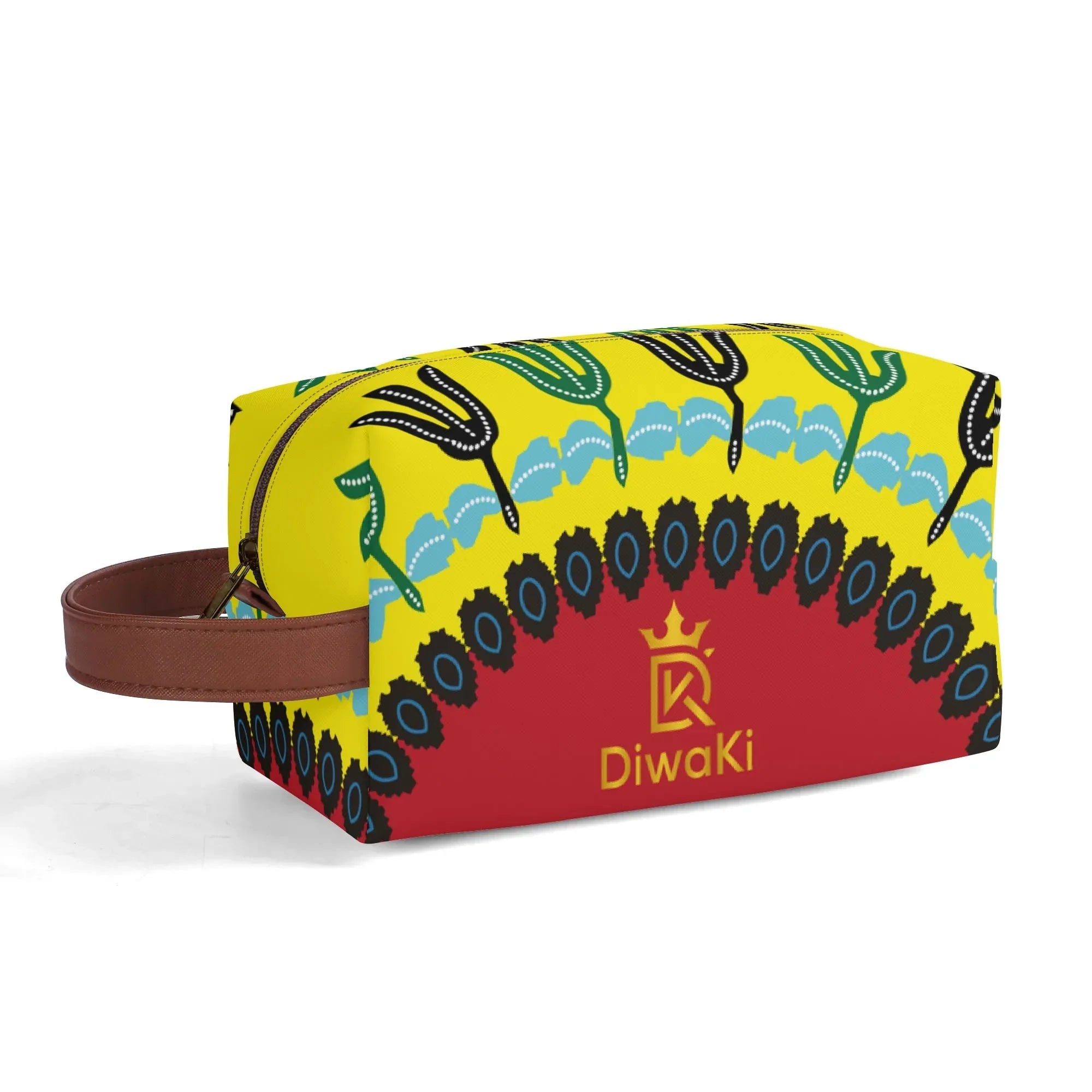 Travel Twill PU Leather Toilettrie Bag Makeup Cosmetics - DiwaKi