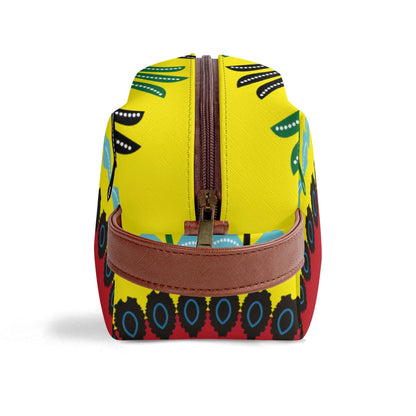 Travel Twill PU Leather Toilettrie Bag Makeup Cosmetics - DiwaKi