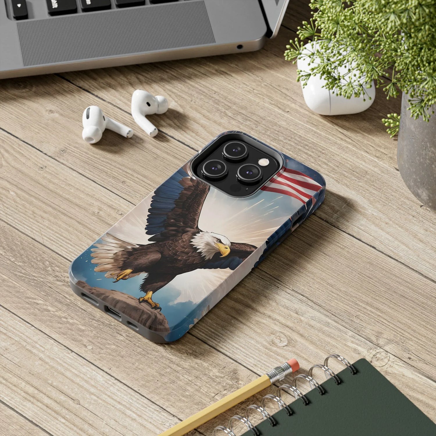 Majestic Eagle Flag Phone Case - DiwaKi