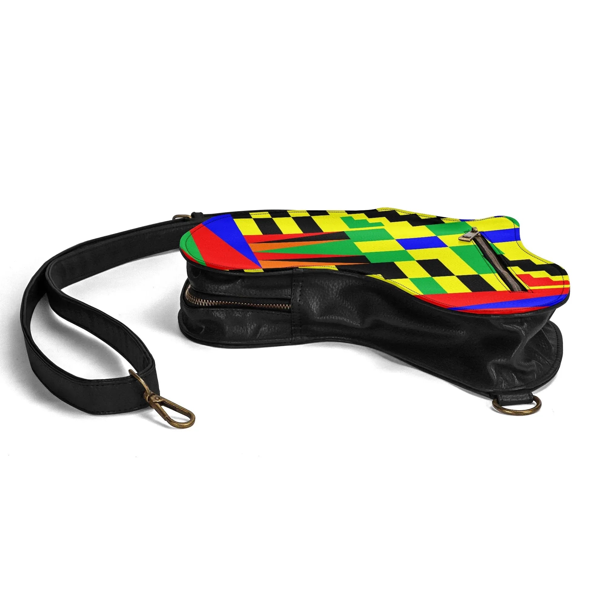 PU Leather Africa Map Bag for vibrant kente Lover Gift - DiwaKi