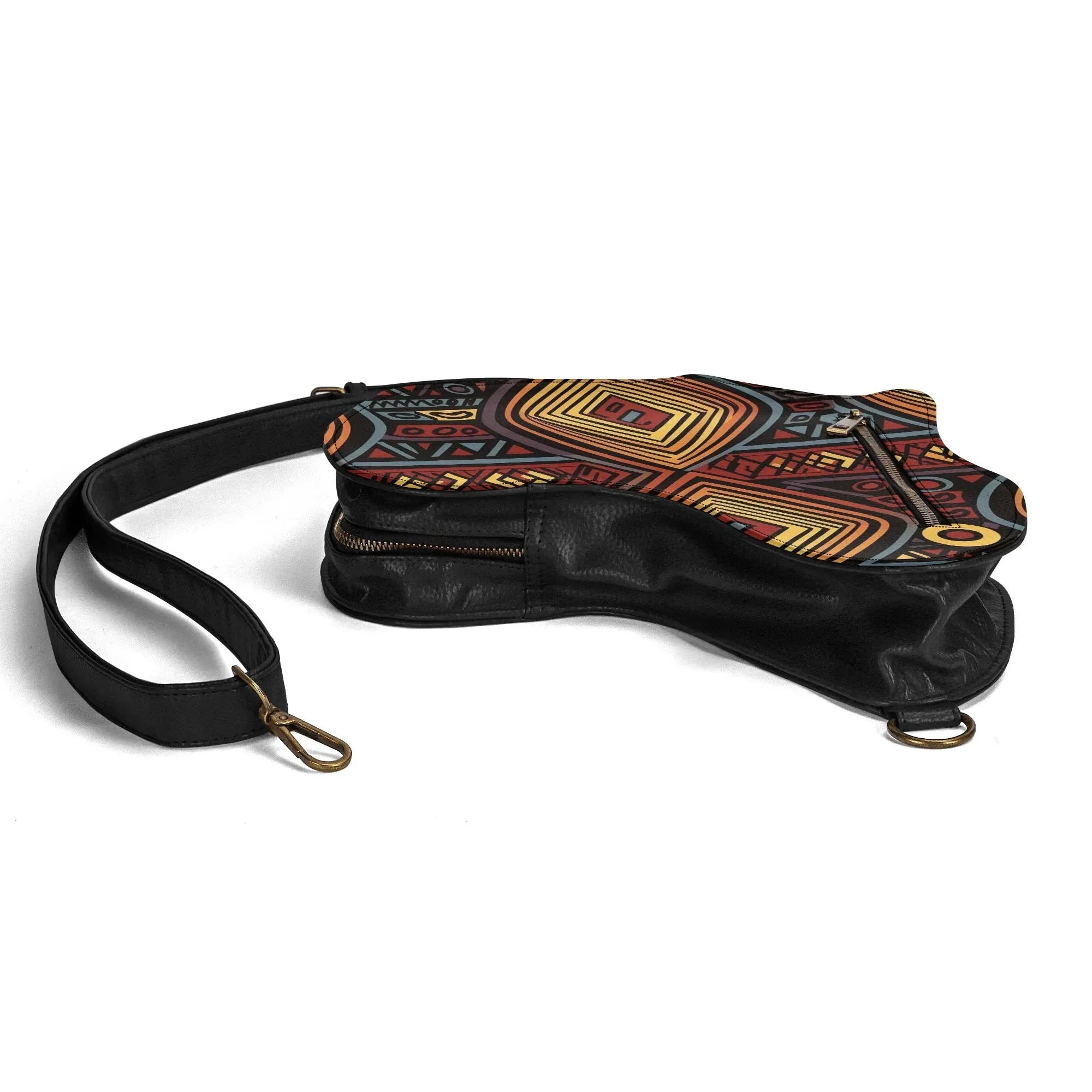 PU Leather Africa Map Bag for African wax print Lover Gift - DiwaKi