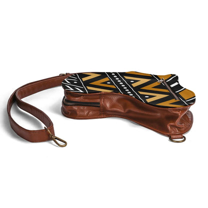 PU Leather Africa Map Bag for African mudcloth Lover Gift - DiwaKi