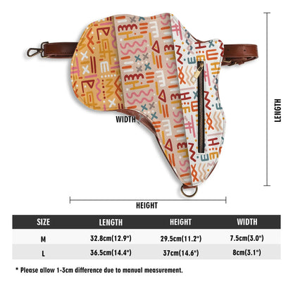 PU Leather Africa Map Bag for African bogolan Lover Gift - DiwaKi