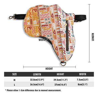 PU Leather Africa Map Bag for African bogolan Lover Gift - DiwaKi