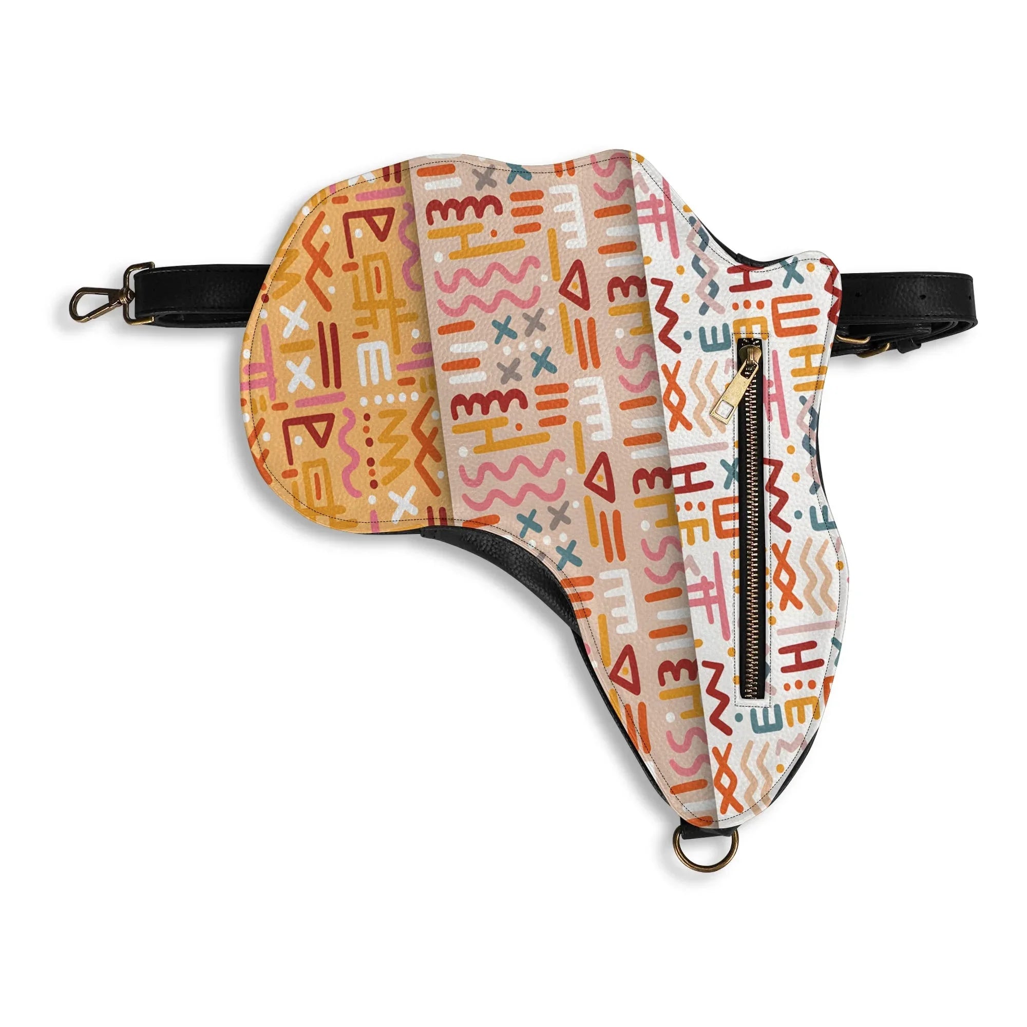 PU Leather Africa Map Bag for African bogolan Lover Gift - DiwaKi