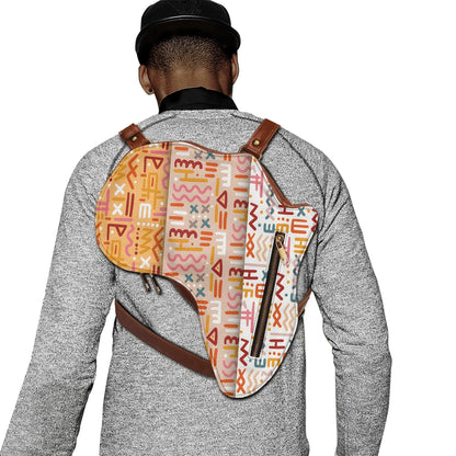 PU Leather Africa Map Bag for African bogolan Lover Gift - DiwaKi